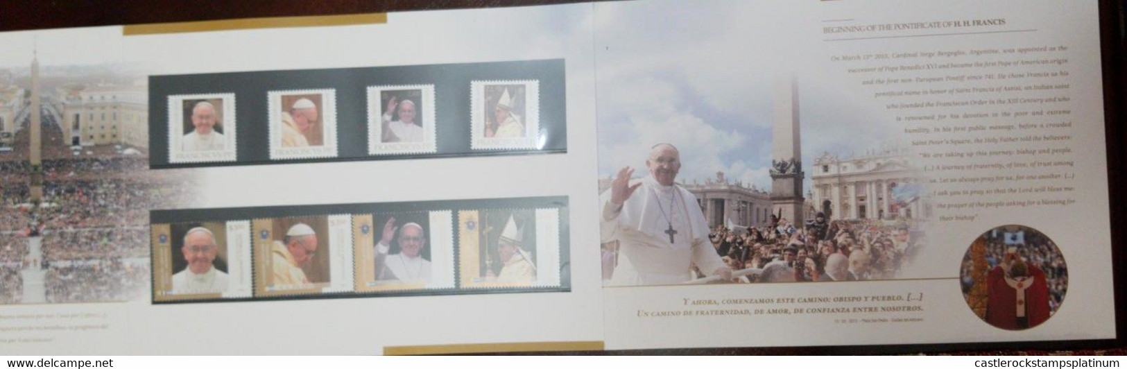 A) 2013, ARGENTINA, JOINT WITH ITALY AND VATICAN CITY, POPE FRANCISCO - Nuevos