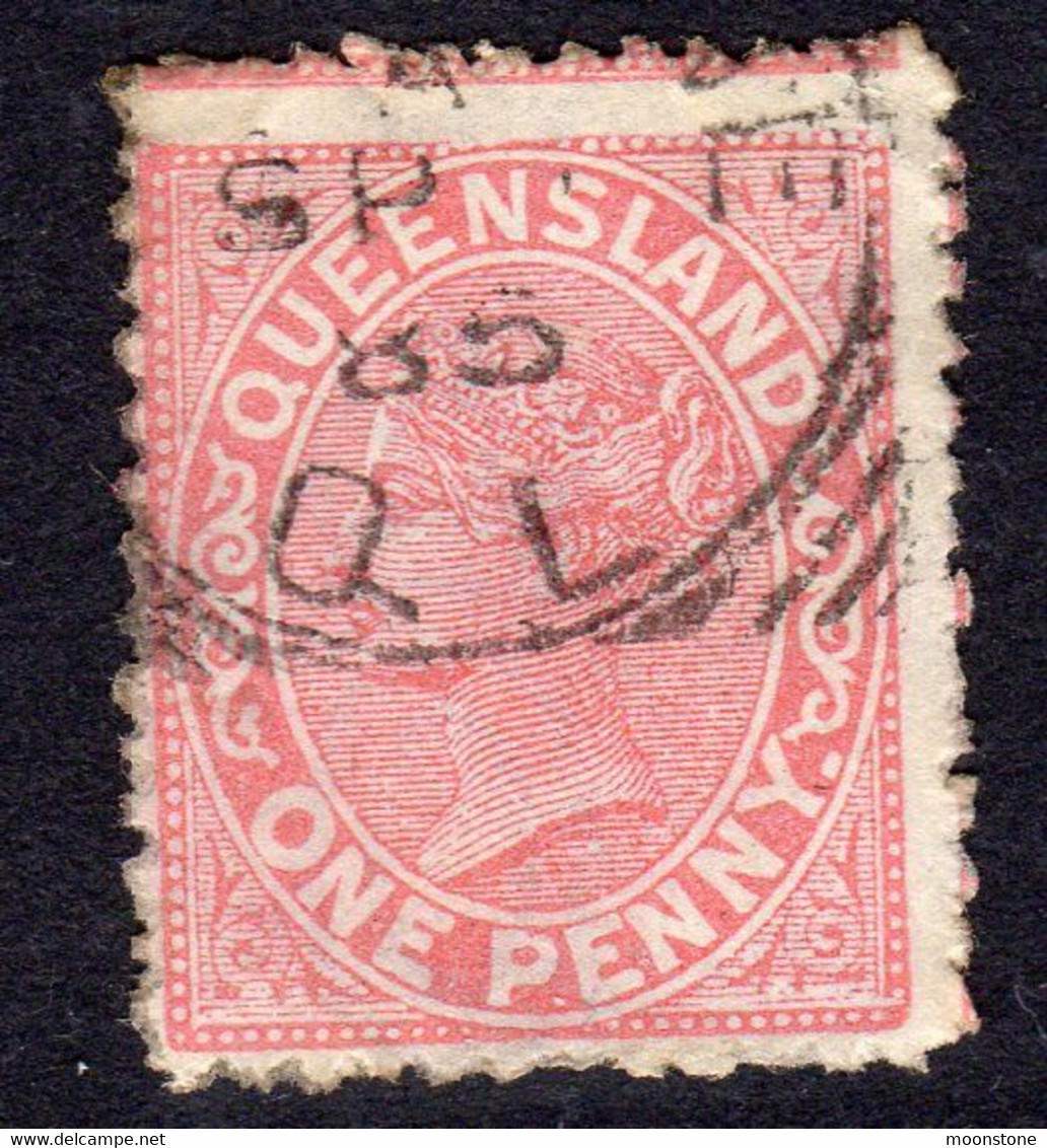 Australia Queensland 1882 1d Vermilion-red, Used, SG 166 - Gebruikt