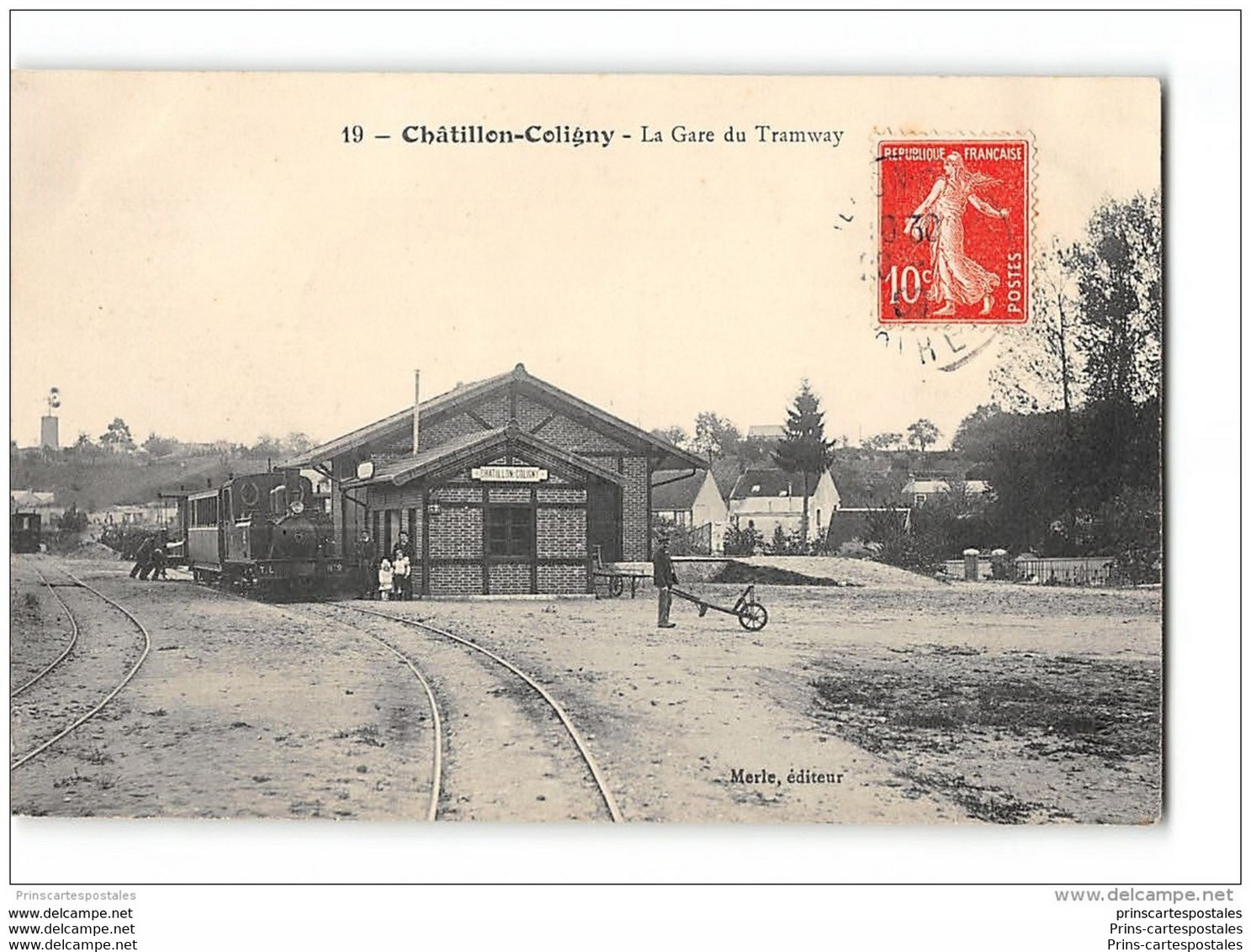 CPA 45 Chatillon Coligny La Gare Et Le Train Tramway Ligne De Chatillon Colligny Nogent Vernisson - Chatillon Coligny