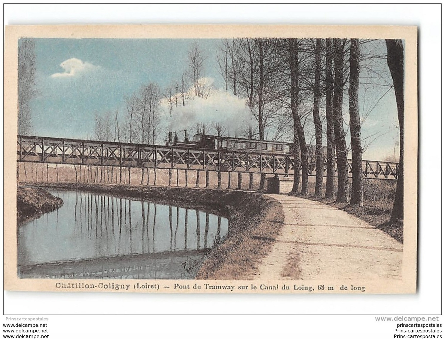 CPA 45 Chatillon Coligny Le Pont Et Le Train Tramway Ligne De Chatillon Colligny Nogent Vernisson - Chatillon Coligny