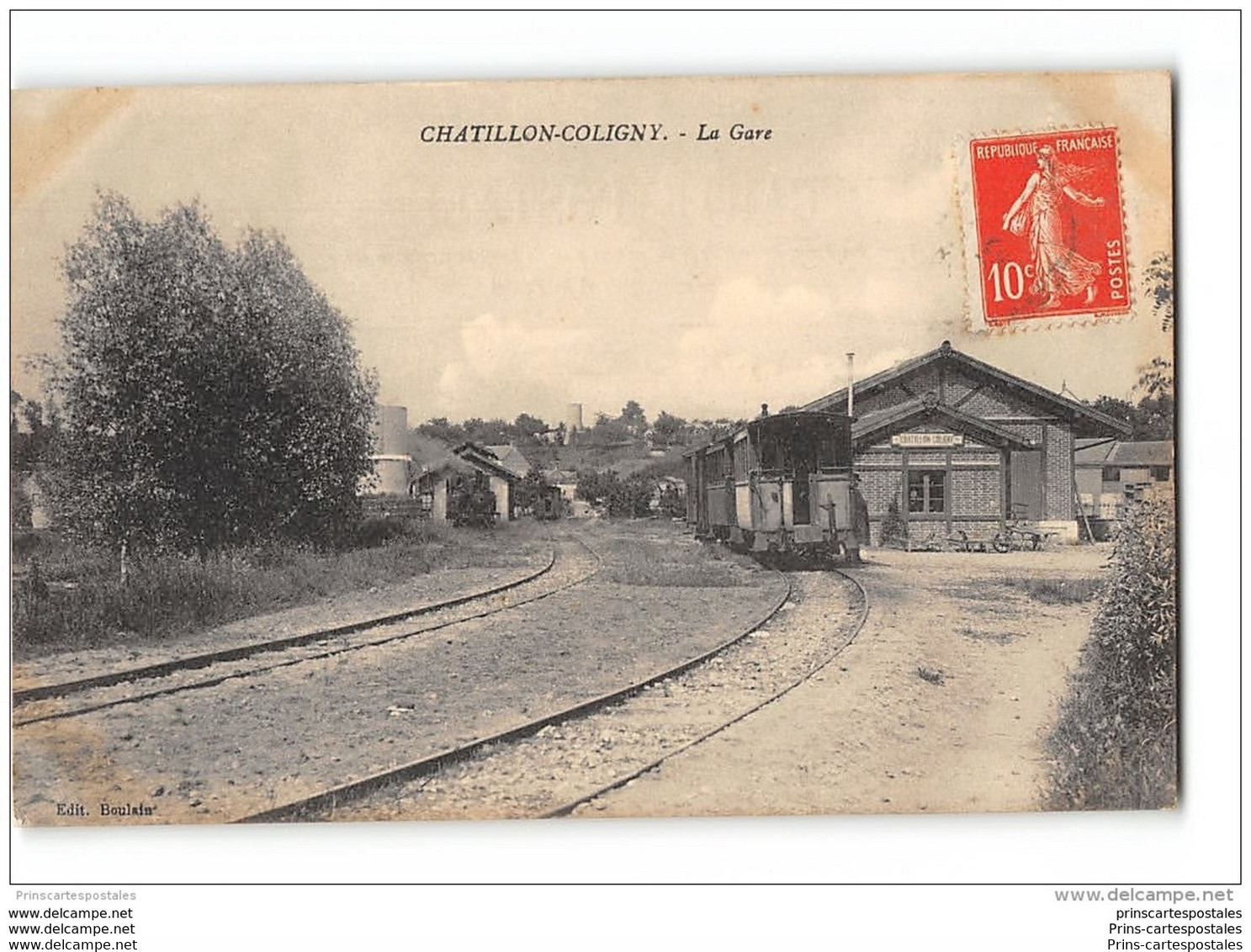 CPA 45 Chatillon Coligny La Gare Et Le Train Tramway Ligne De Chatillon Colligny Nogent Vernisson - Chatillon Coligny