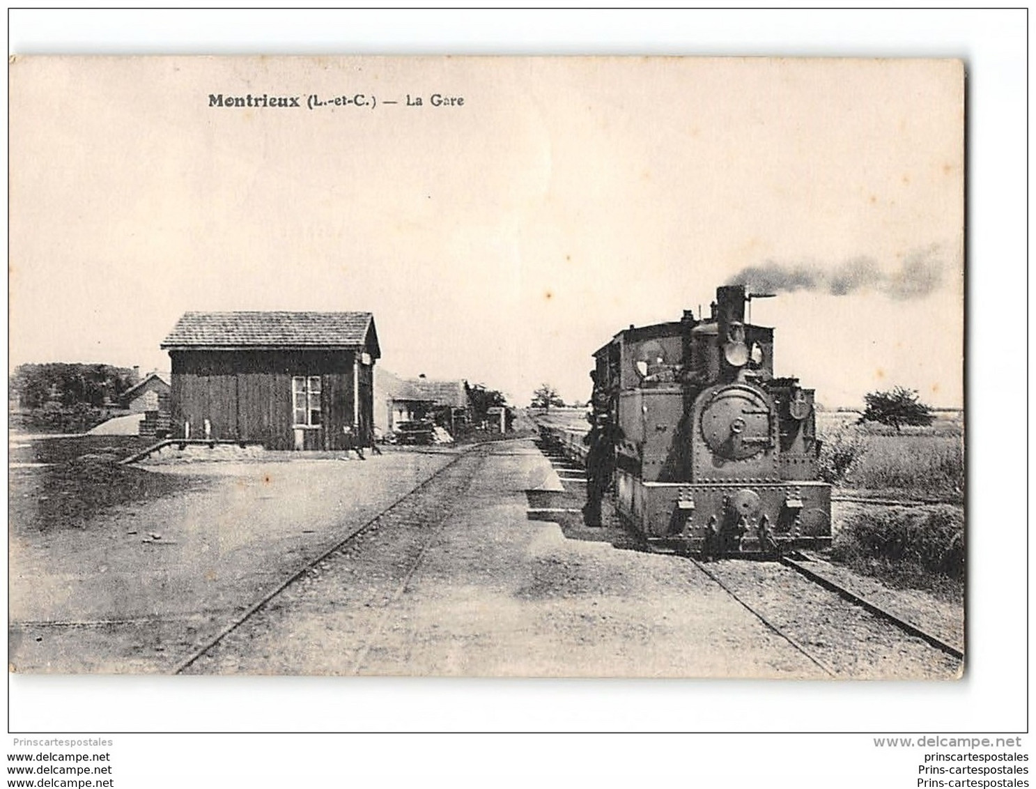 CPA 41 Montrieux La Gare Et Le Train Tramway Ligne Blois Vivienne La Motte Beuvron - Sonstige & Ohne Zuordnung