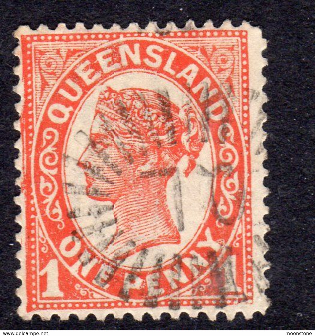 Australia Queensland 1896-1902 1d Vermilion, Used, SG 229 - Usati