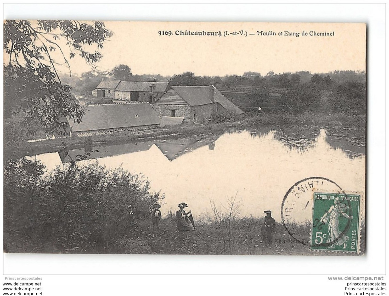 CPA 35 Chateaubourg Moulin Et Etang De Cheminel - Châteaugiron