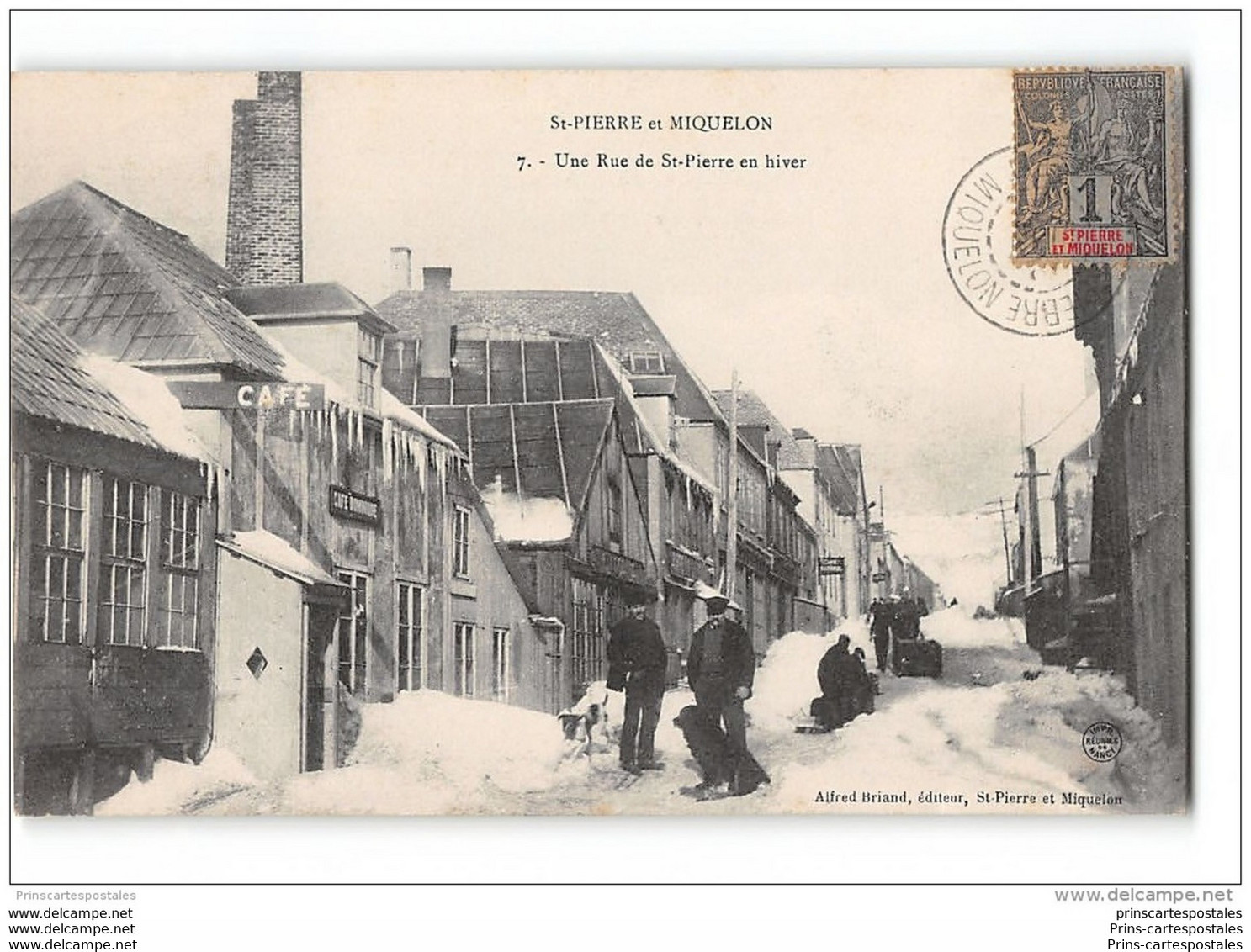 CPA Saint Pierre Et Miquelon Une Rue De St Pierre En Hiver - Saint-Pierre Und Miquelon