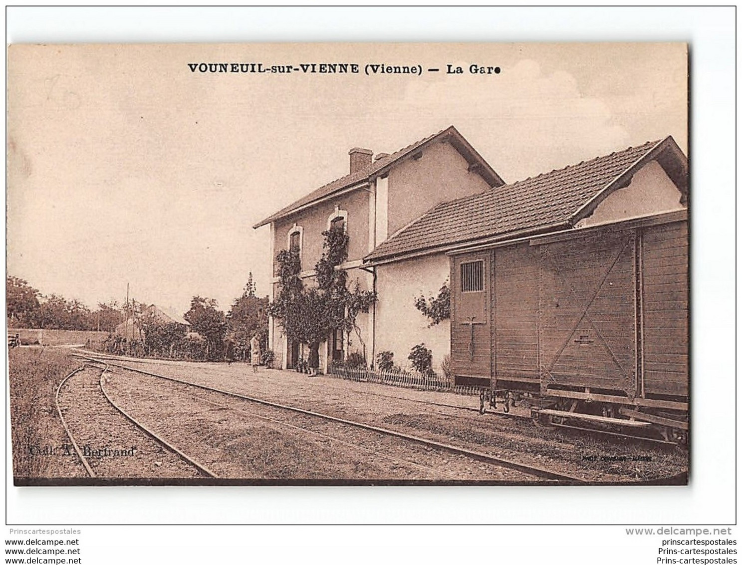 CPA 86 Vouneuil Sur Vienne La Gare Du Tramway - Vouneuil Sur Vienne