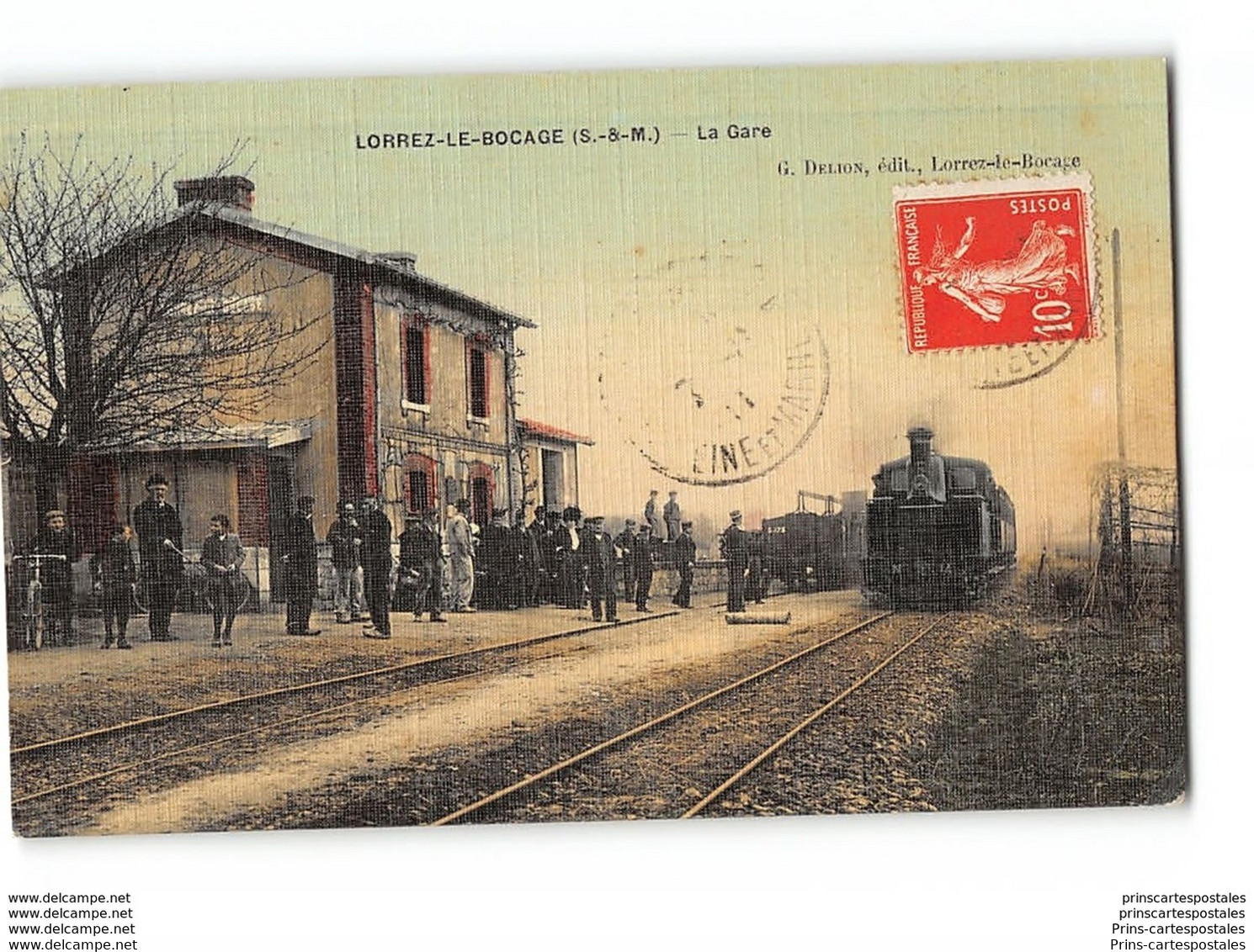 CPA 77 Lorrez Le Bocage La Gare Et Le Train Tramway - Lorrez Le Bocage Preaux