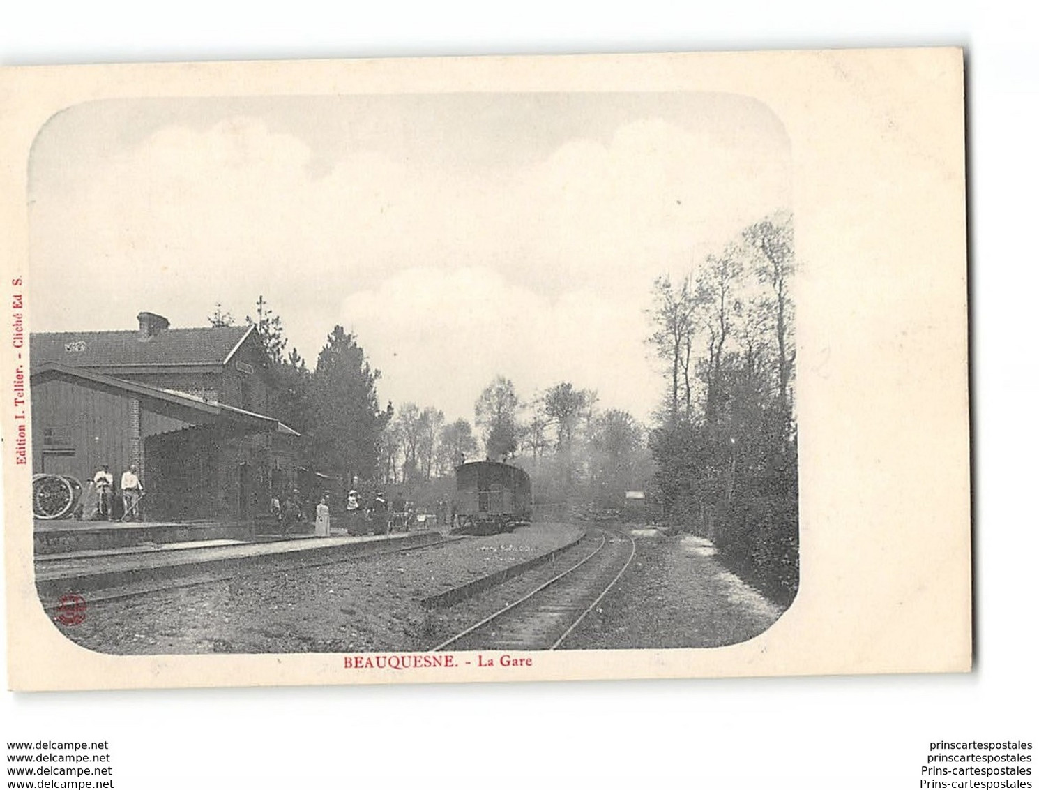 CPA 80 Beauquesne La Gare Et Le Tramway - Beauquesne