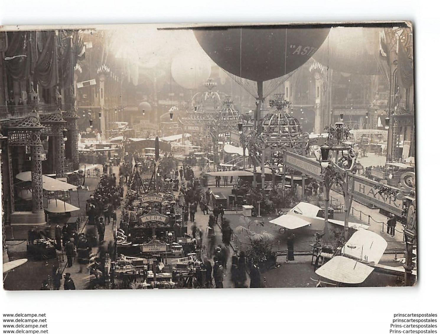 CPA Carte Photo Le Grand Palais 1910 Exposition De La Locomotion Aerienne - Montgolfières