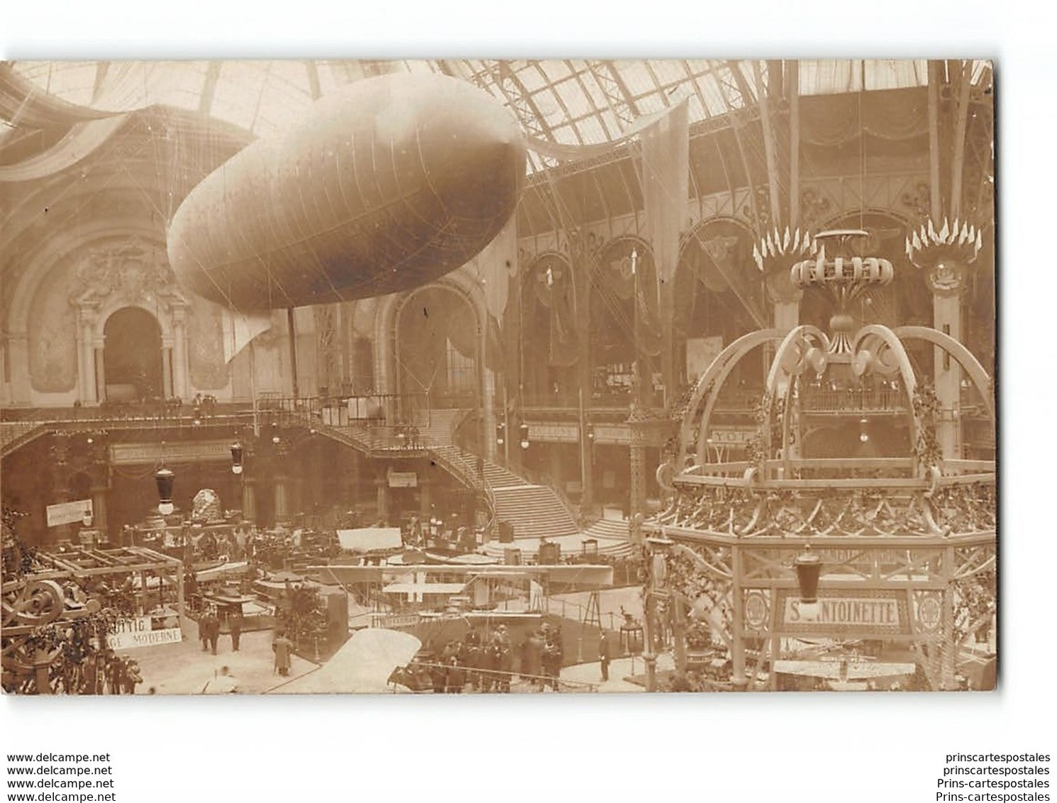 CPA Carte Photo Le Grand Palais 1910 Exposition De La Locomotion Aerienne - Globos