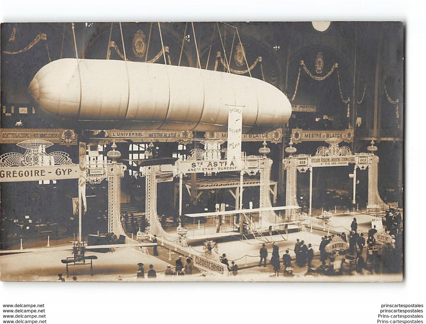 CPA Carte Photo Le Grand Palais 1910 Exposition De La Locomotion Aerienne - Balloons