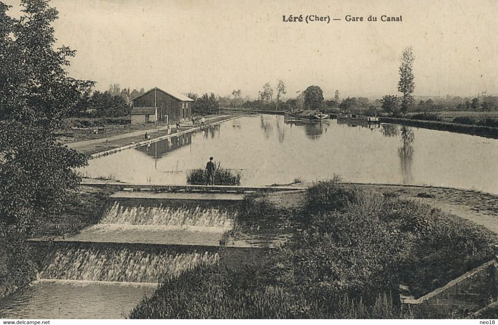 Léré Gare Du Canal Peniche Batellerie Edit Lenormand Envoi à Cultivateur à Thieux Par Juilly 77 - Lere