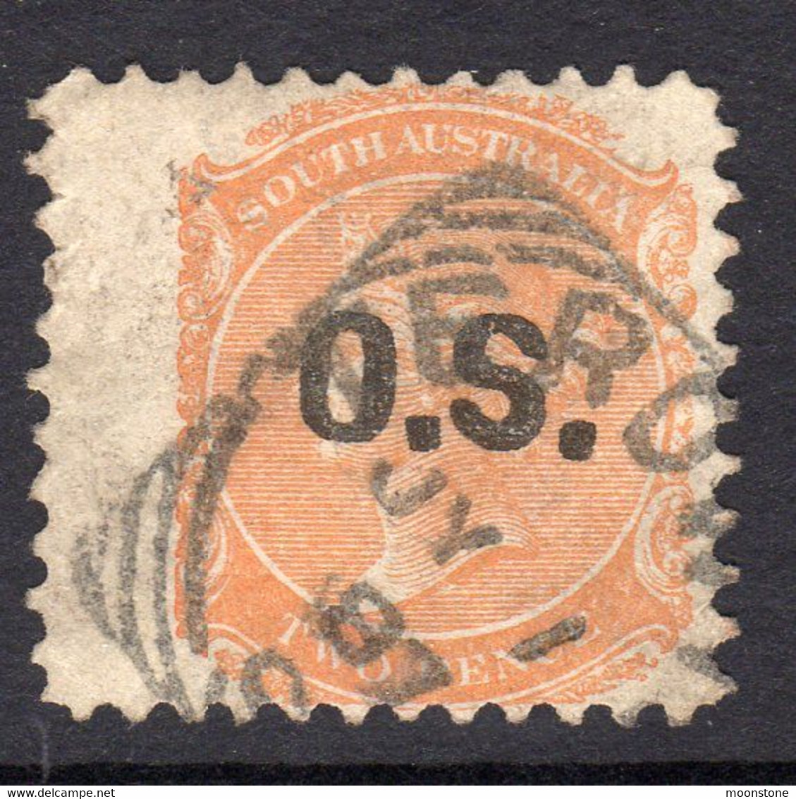 Australia South Australia 1876-80 Official, Optd. OS 2d Orange-red. Perf. 10 Wing Marginal, Used, SG O44 - Oblitérés