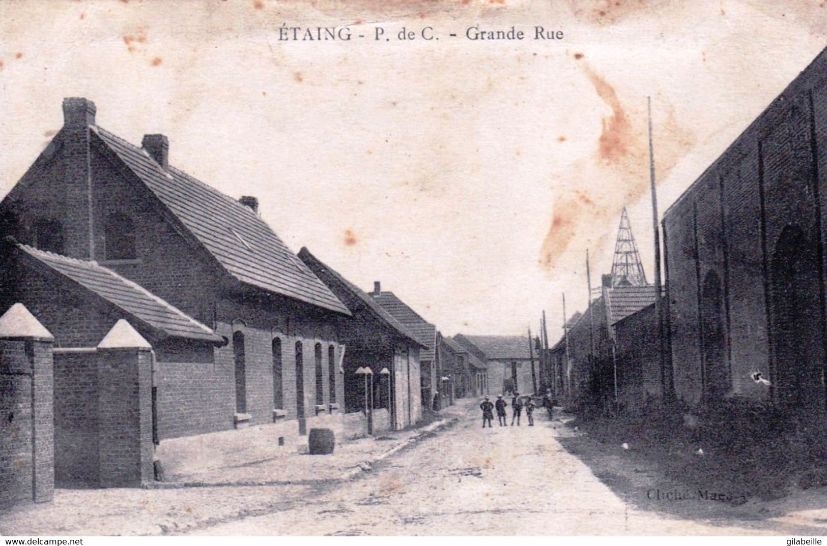 62 - Pas De Calais - ETAING - Grande Rue - Rare - Otros & Sin Clasificación