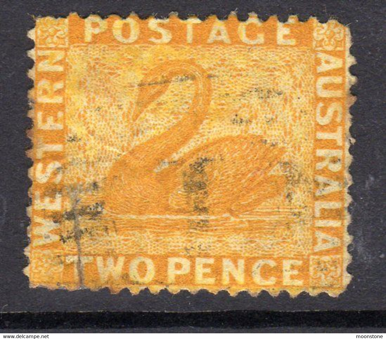 Australia Western Australia 1864-79 2d Chrome-yellow Swan, Used, SG 54 - Gebruikt