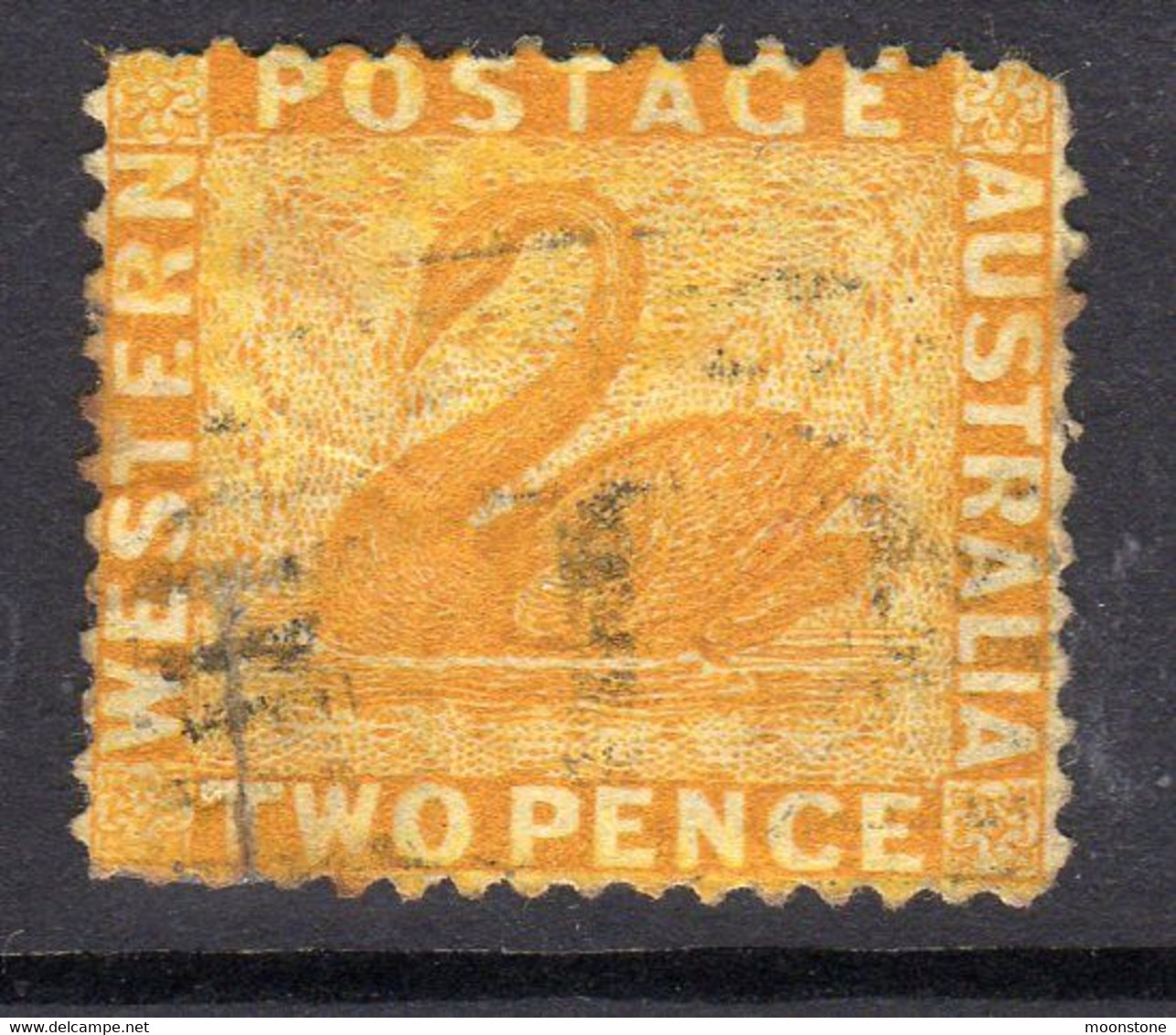 Australia Western Australia 1864-79 2d Chrome-yellow Swan, Used, SG 54 - Usados