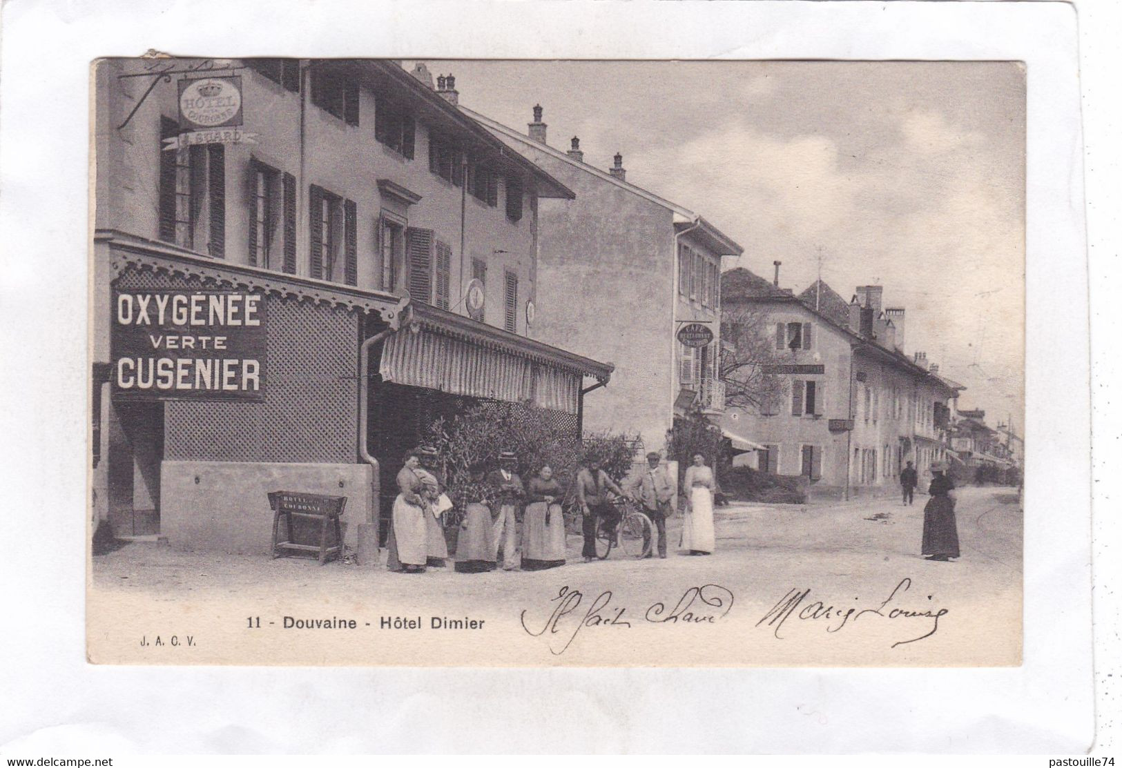 CPA :  14 X 9  -  Douvaine  -  Hôtel  Dimier - Douvaine