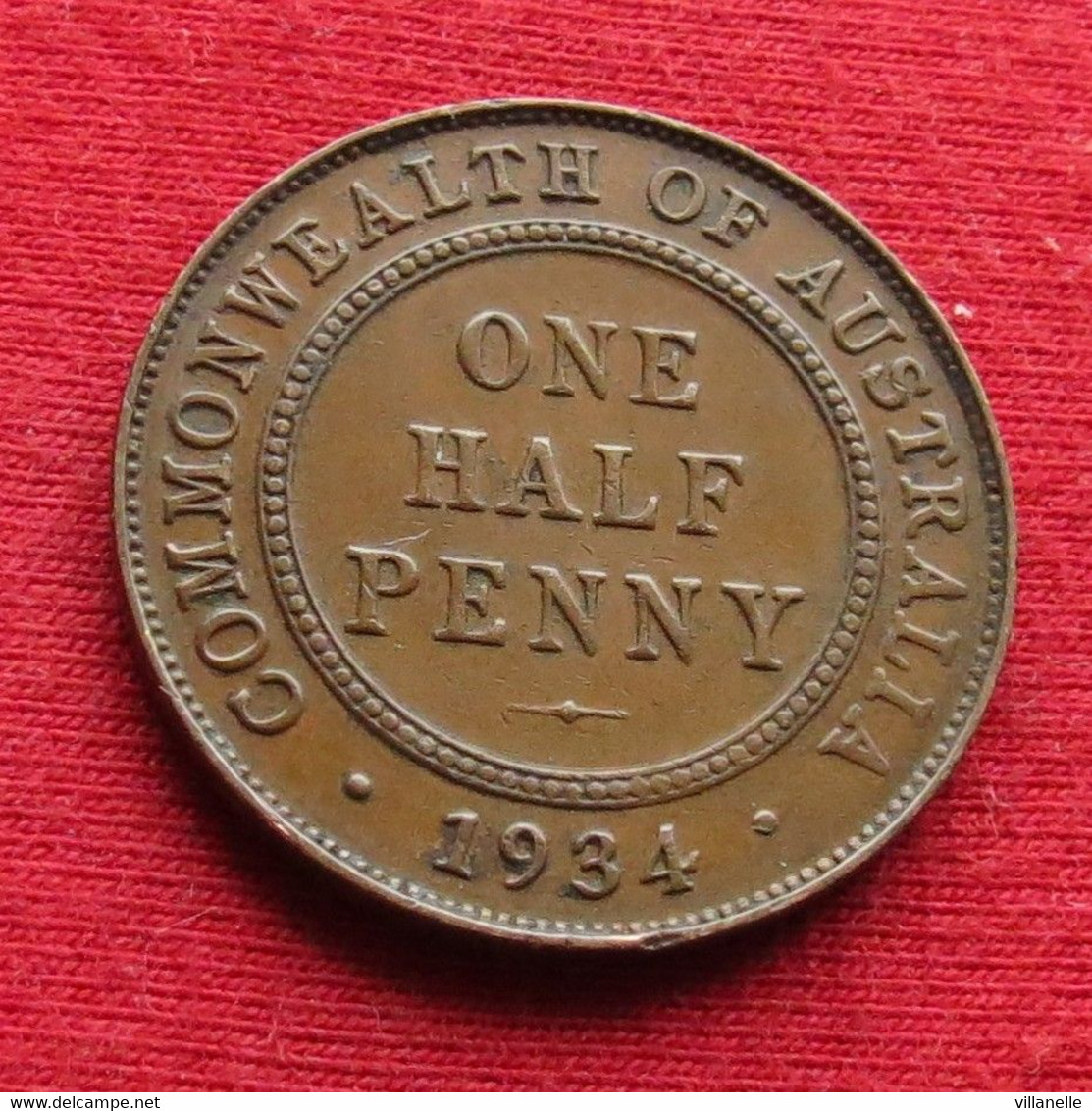 Australia 1/2 Half Penny 1934 Australie Australien  Wºº - Other & Unclassified