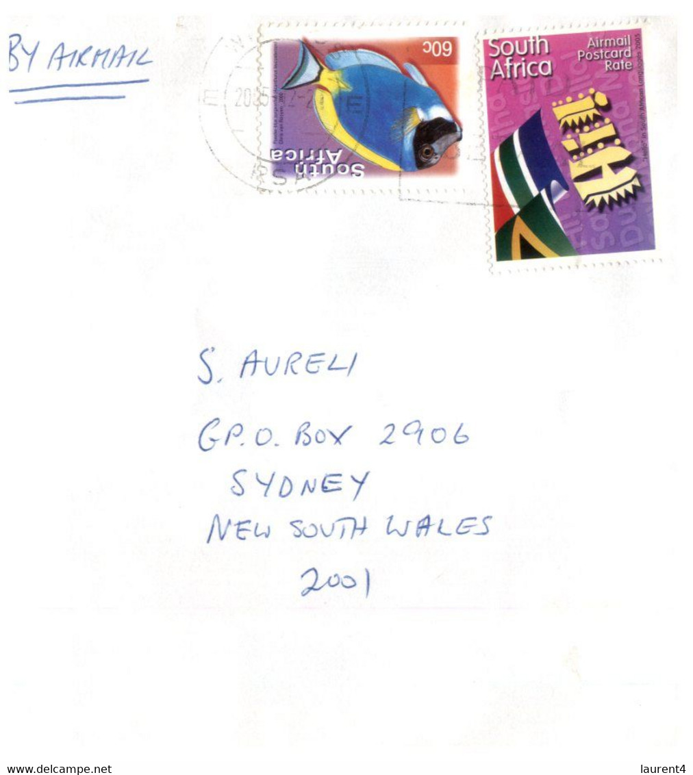 (BB 28) South Africa Cover Posted To Australia (fish Stamps) 2005 - Used Stamps