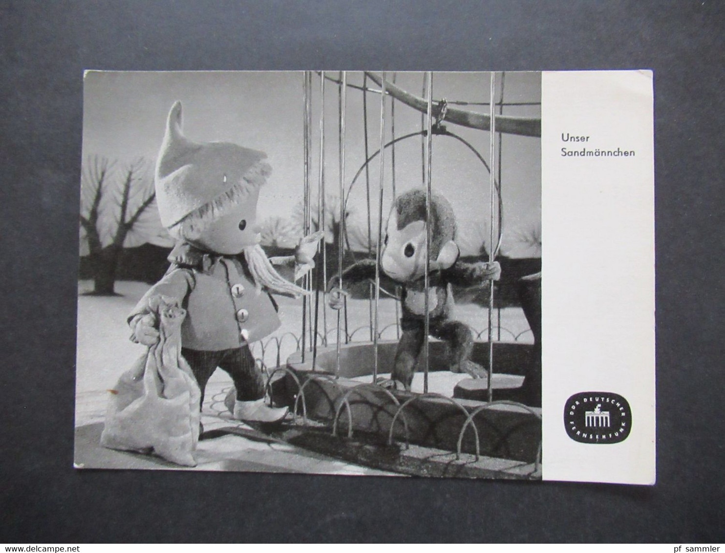 Original Postkarte 1960er Jahre Unser Sandmännchen DDR Deutscher Fernsehfunk Gebrüder Garloff KG Magdeburg - Séries TV