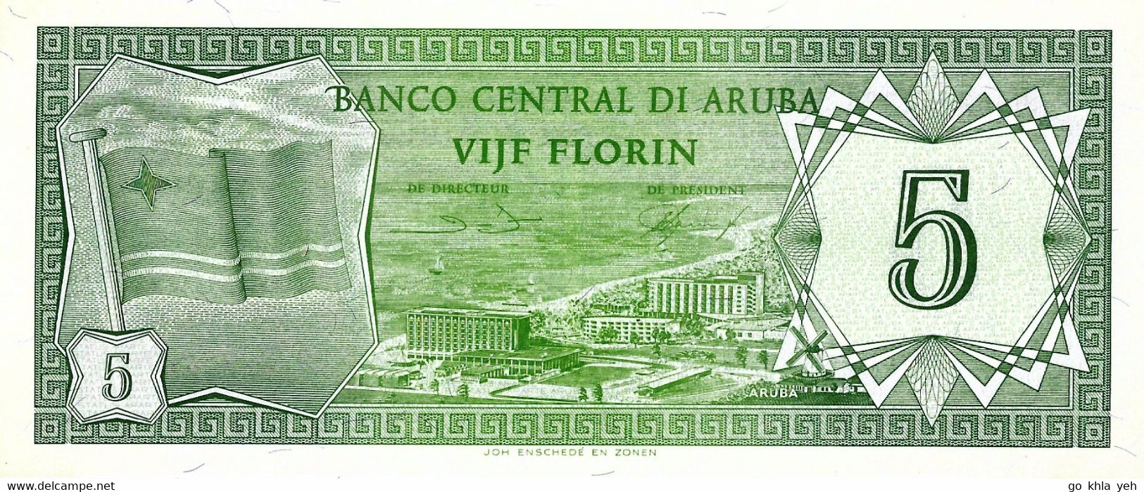 ARUBA 1986 5 Florin - P.01 Neuf UNC - Aruba (1986-...)