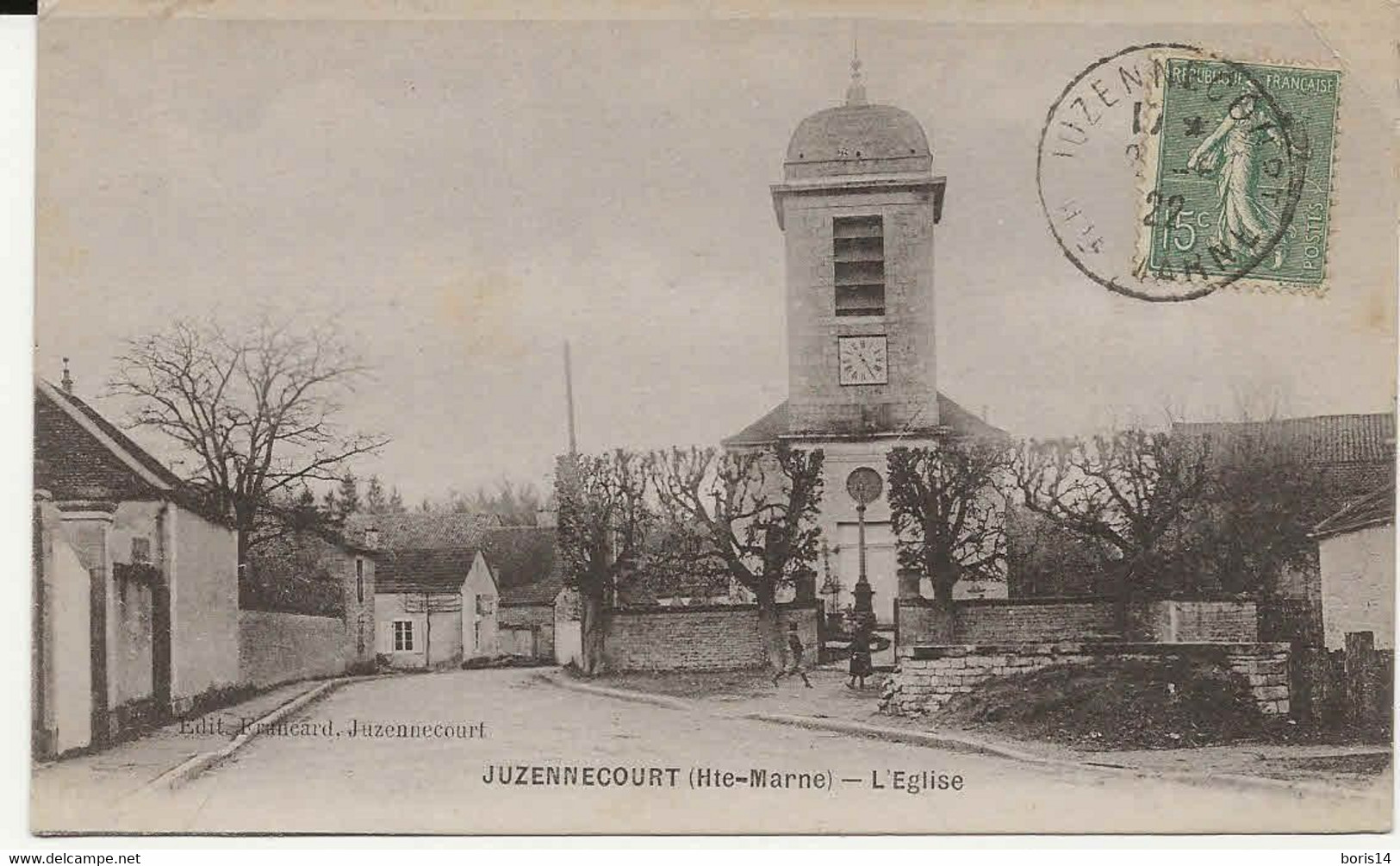 52 - 50586  -    JUZENNECOURT    - L' Eglise 1922 - Juzennecourt