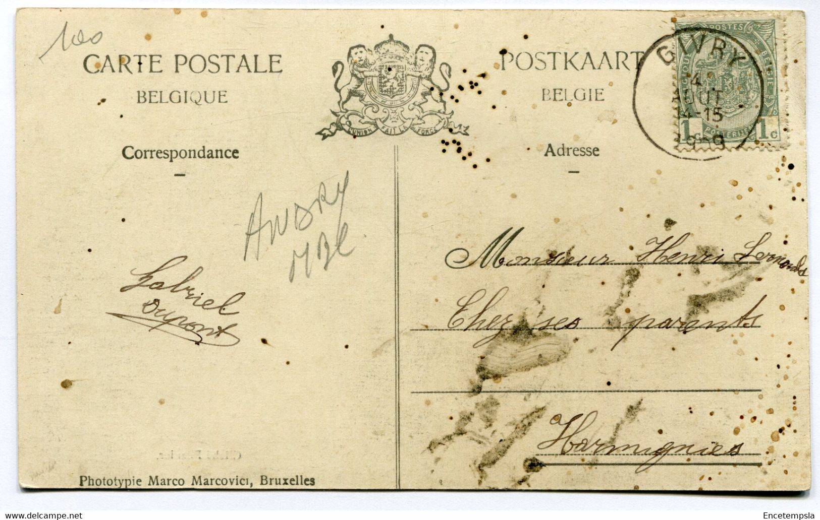 CPA - Carte Postale - Belgique - Havay - Place Et Grand Rue - 1909 (DG15490) - Quevy