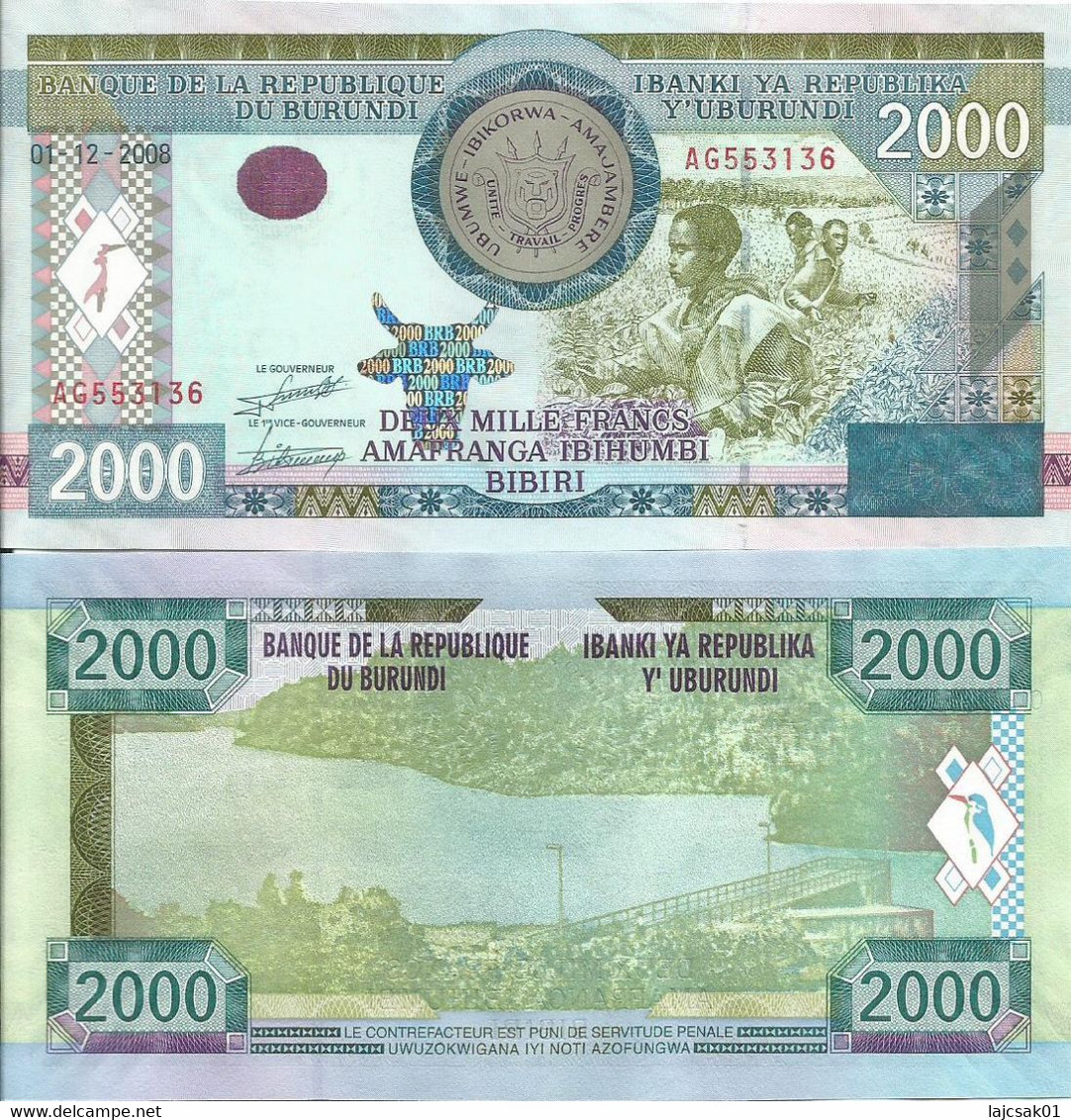 Burundi 2000 Francs 2008. UNC - Burundi