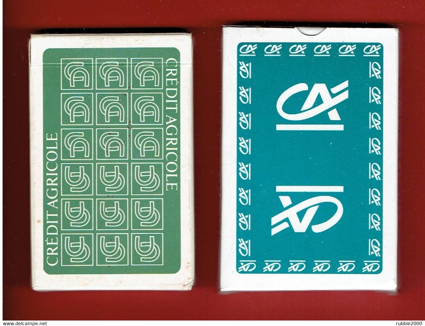 BANQUE CREDIT AGRICOLE LOT 2 JEUX DE 32 CARTES A JOUER - 32 Karten