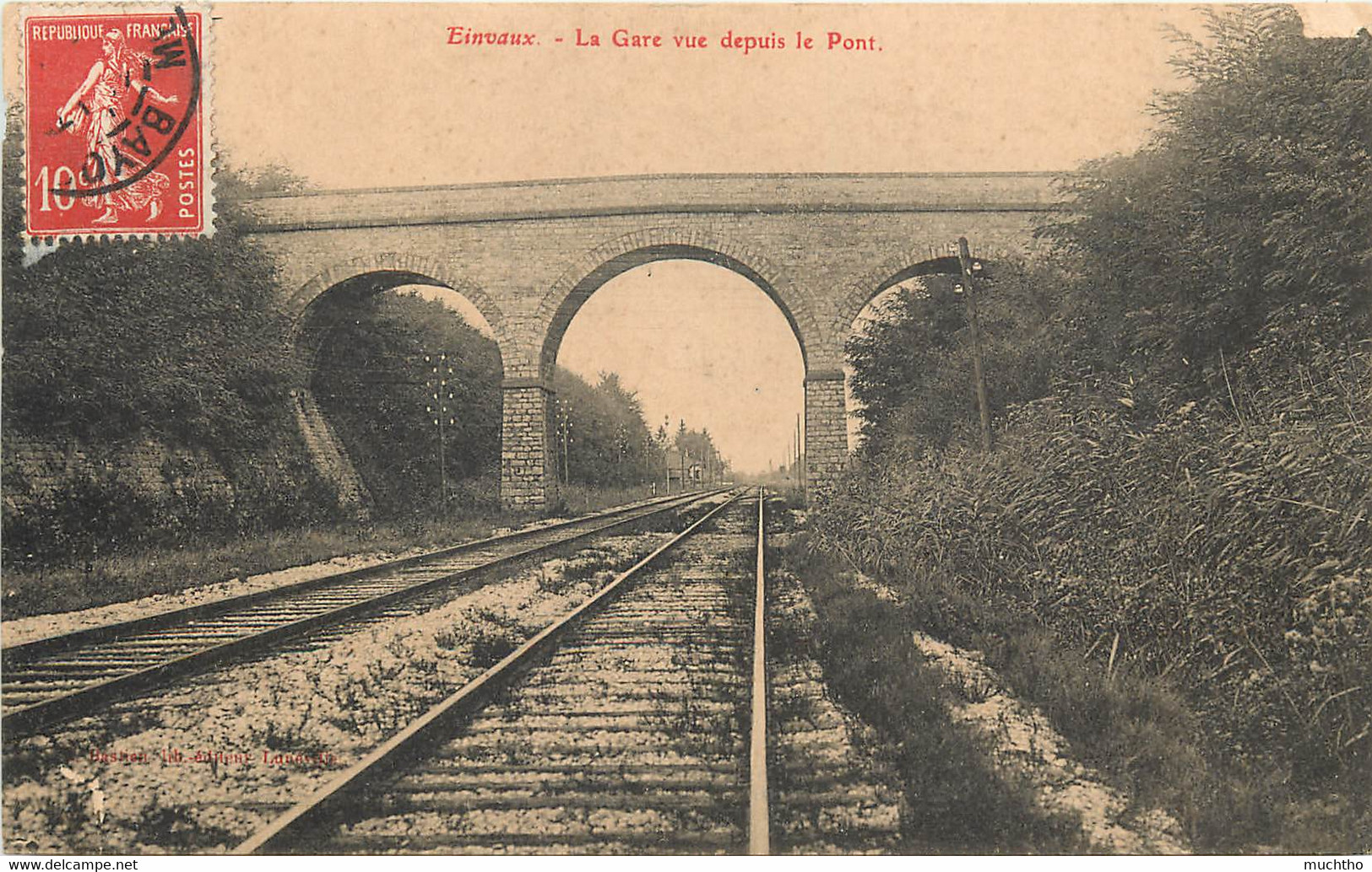 Dep - 54 - EINVAUX La Gare Vue Depuis Le Pont - Autres & Non Classés