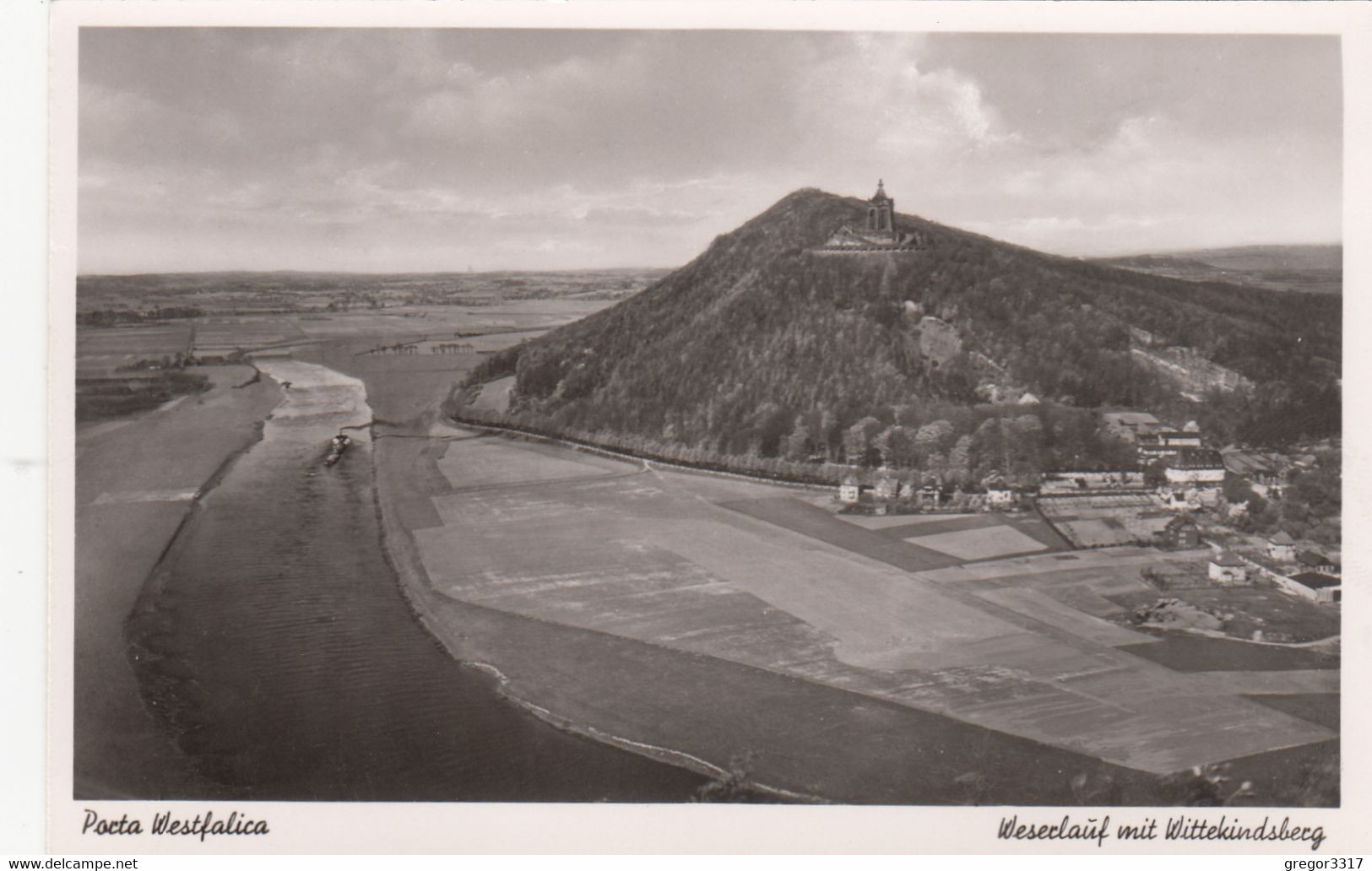 798) PORTA WESTFALICA - Weserlauf Mit Wittekindsberg - Häuser ALT !! - Porta Westfalica