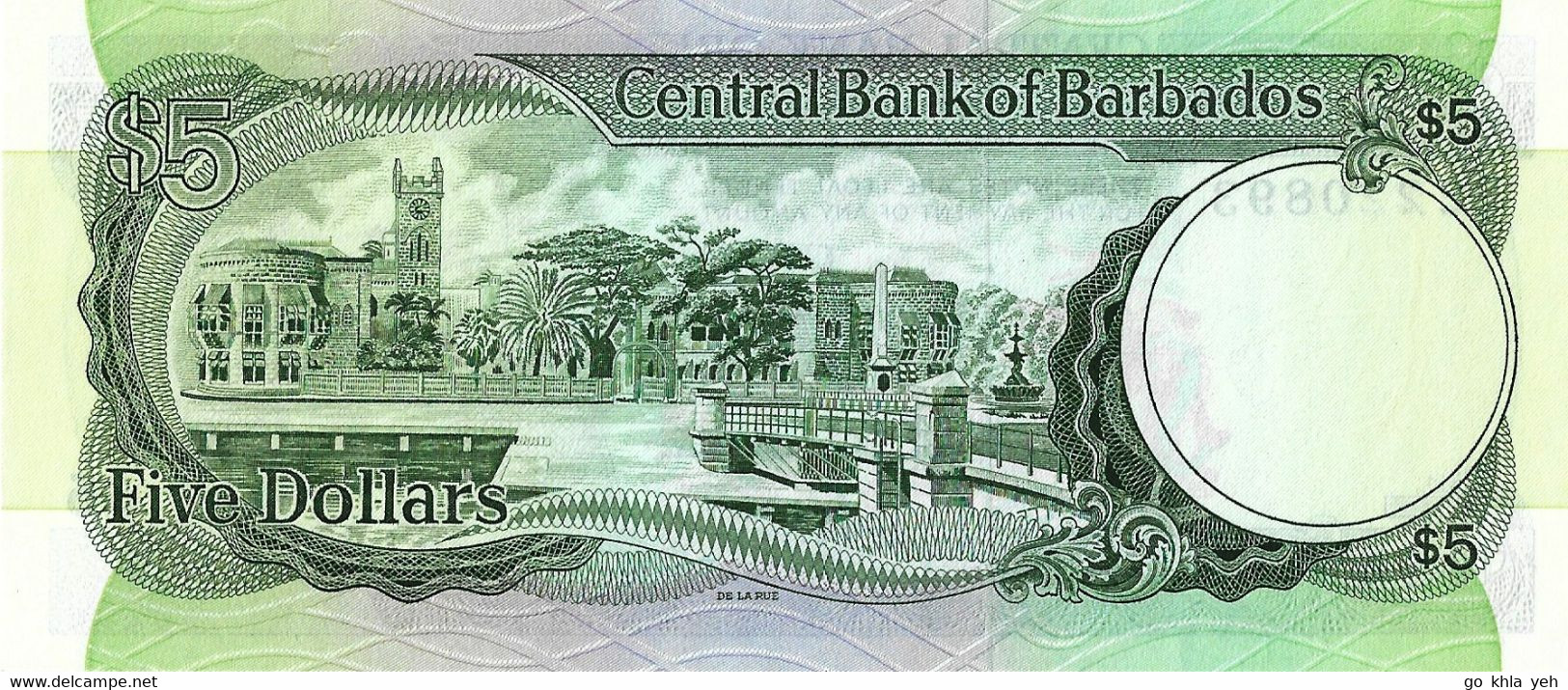 BARBADES 1975 5 Dollar - P.32a Neuf UNC - Barbados