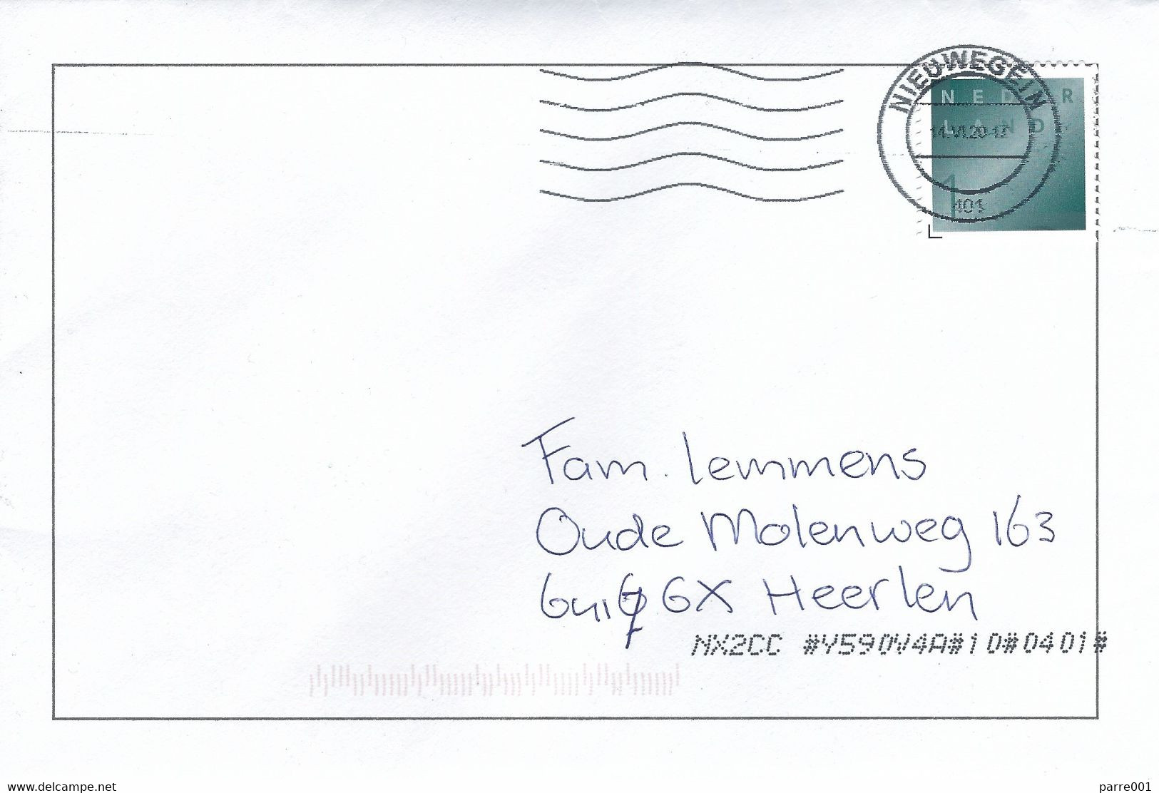 Netherlands Nederland 2020 Nieuwegein Rouwzegel Memorial Funeral Cover - Storia Postale