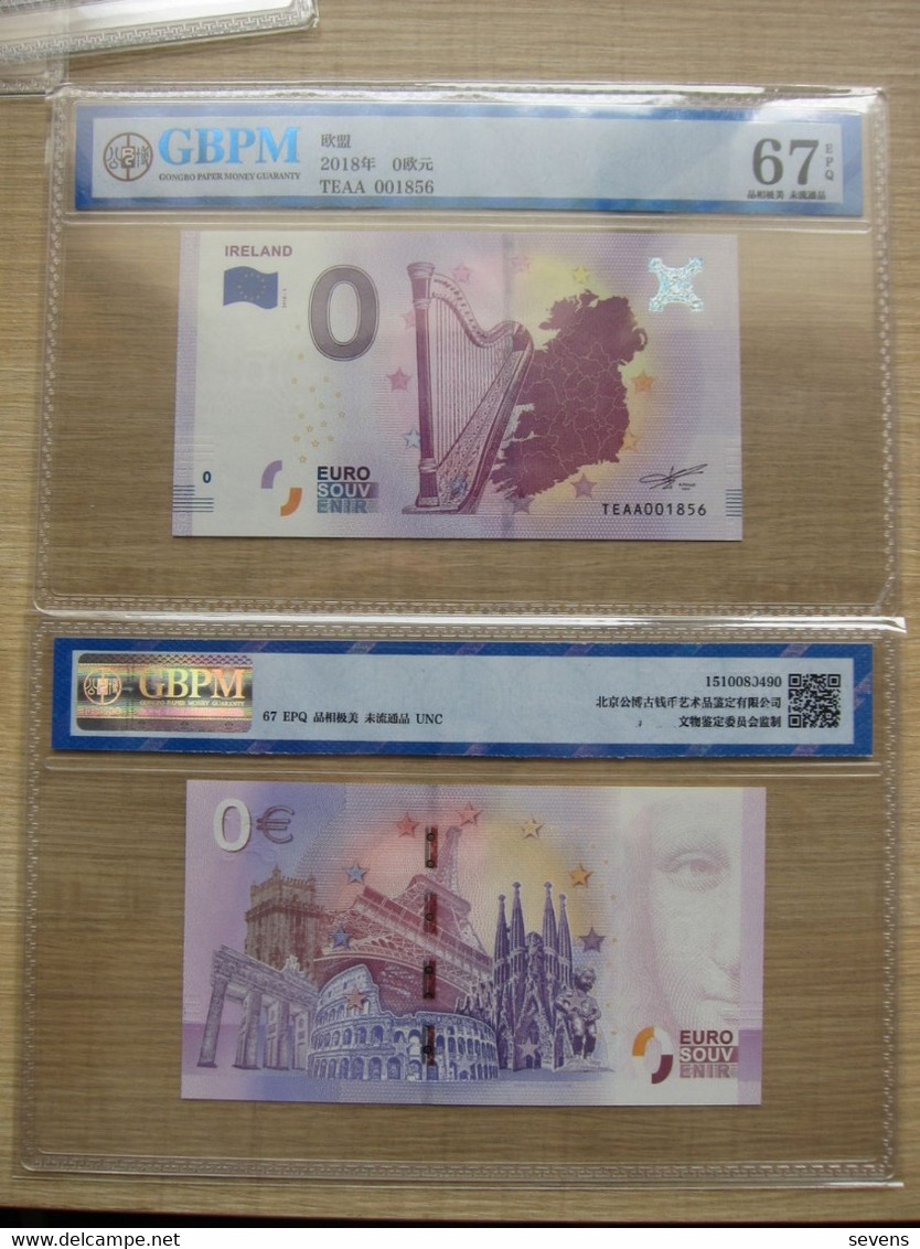 Zero Euro Banknote /0 Euro Souvenir  2018-1 Ireland, GBPM(China) Graded 67 EPQ - Privatentwürfe