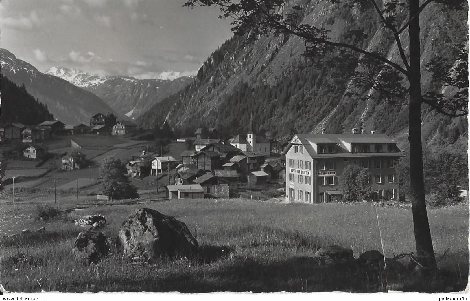VALAIS BLATTEN Ob Naters - Gasthaus - Gyger Phot., Adelboden No 4828 - Circulée Le 01.07.1943 - Blatten