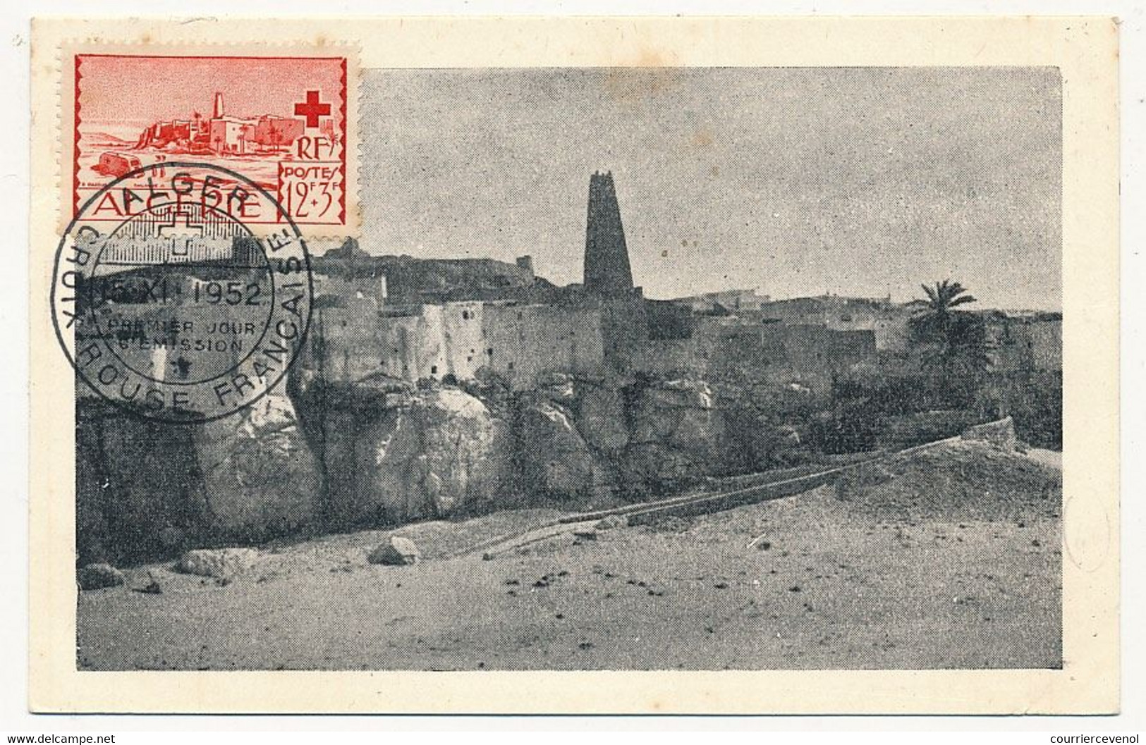 ALGERIE - 2 Cartes Maximum - Croix Rouge 1952 - M'ZAB Bou Noura Et El-NOUED - Ed OFALAC - Cartoline Maximum