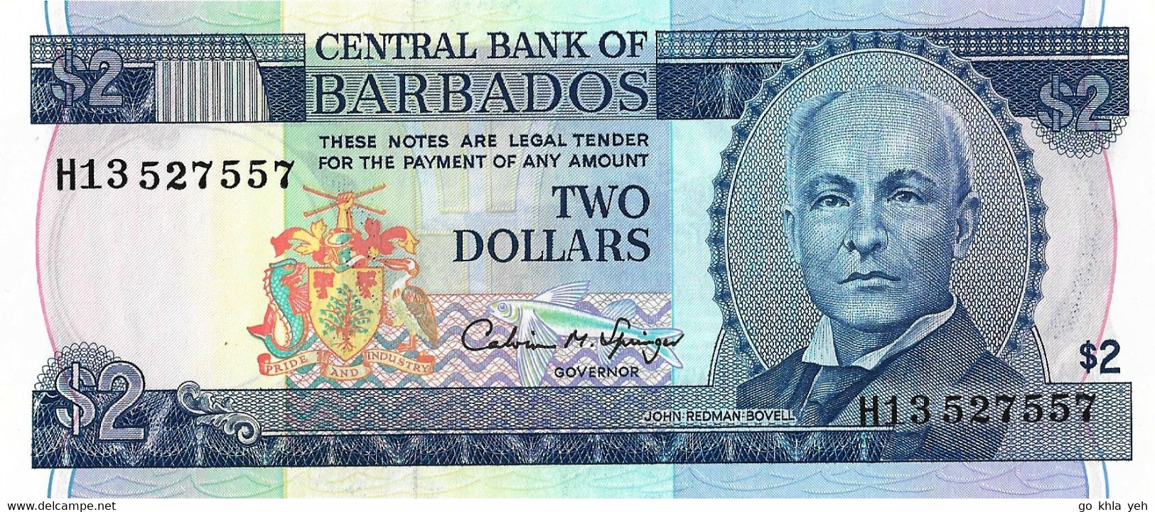 BARBADES 1993 2 Dollar - P.42 Neuf UNC - Barbados (Barbuda)