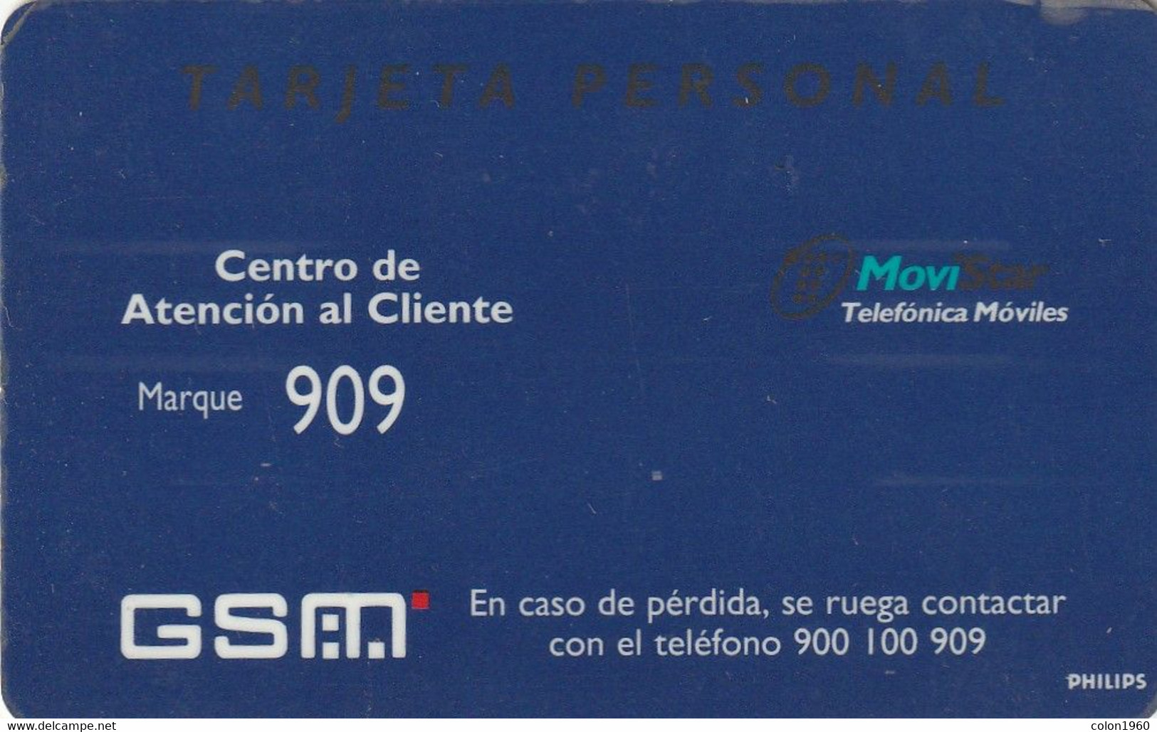 ESPAÑA. GSMT-015-1. MAPAMUNDI (fondo Azul). (603). - Telefonica