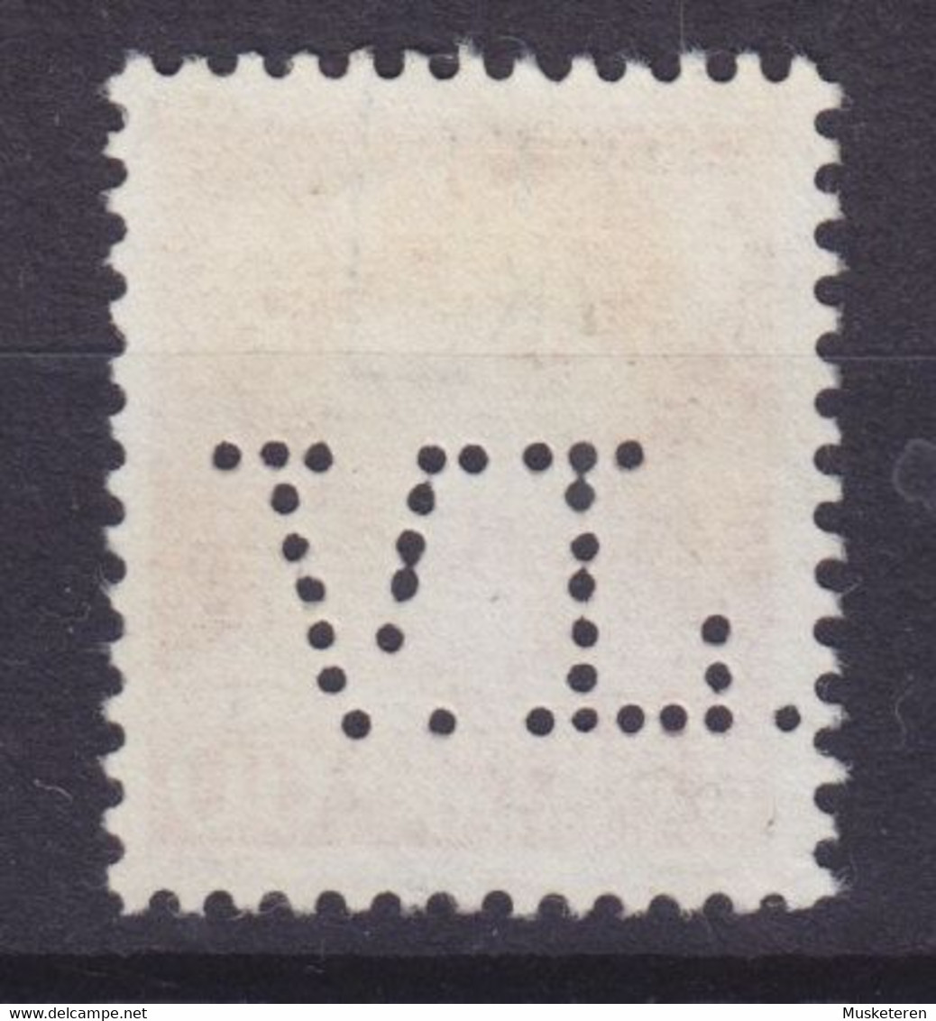 Denmark Perfin Perforé Lochung (V15) 'V.L.' V. Løwener, København Fr. IX. Stamp (2 Scans) - Variedades Y Curiosidades