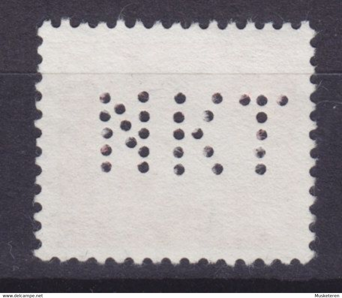 Denmark Perfin Perforé Lochung (N32) 'NKT' Nordisk Kabel- Og Traadfabriker, København Fr. IX. Stamp (2 Scans) - Abarten Und Kuriositäten