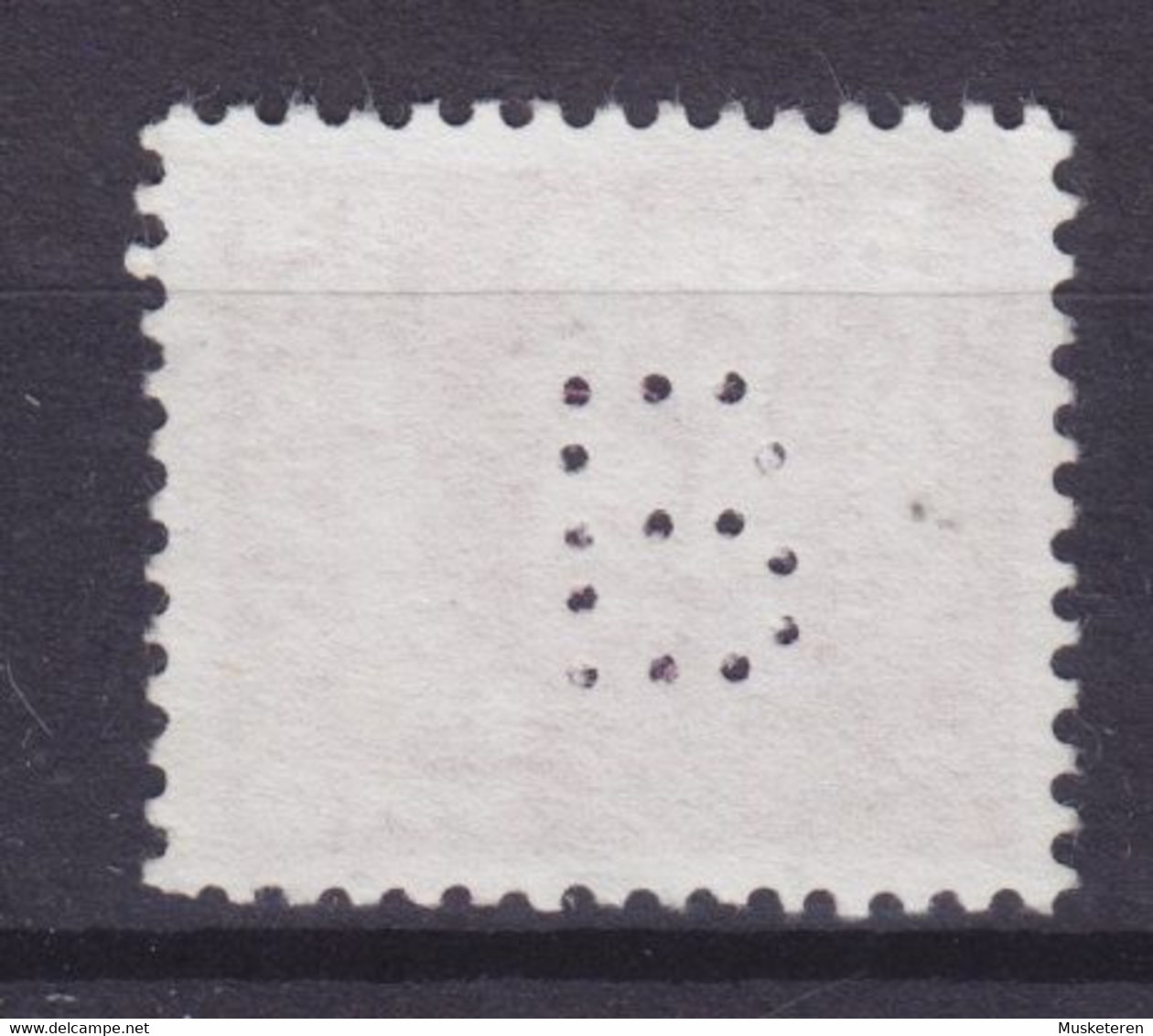Denmark Perfin Perforé Lochung (B01) 'B' F.E. Bording, København Wellenlinien Stamp (2 Scans) - Variétés Et Curiosités