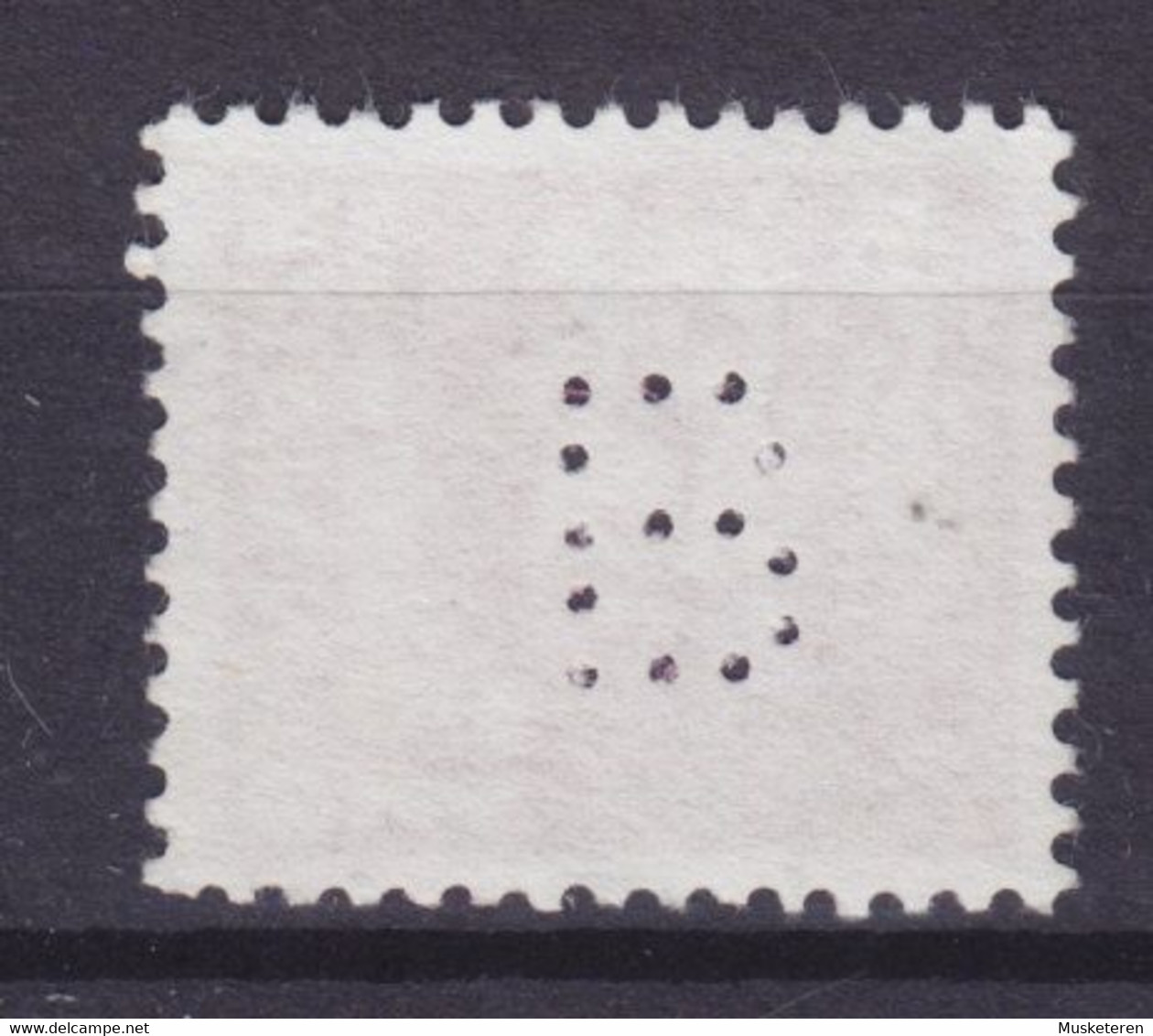 Denmark Perfin Perforé Lochung (B01) 'B' F.E. Bording, København Wellenlinien Stamp (2 Scans) - Plaatfouten En Curiosa