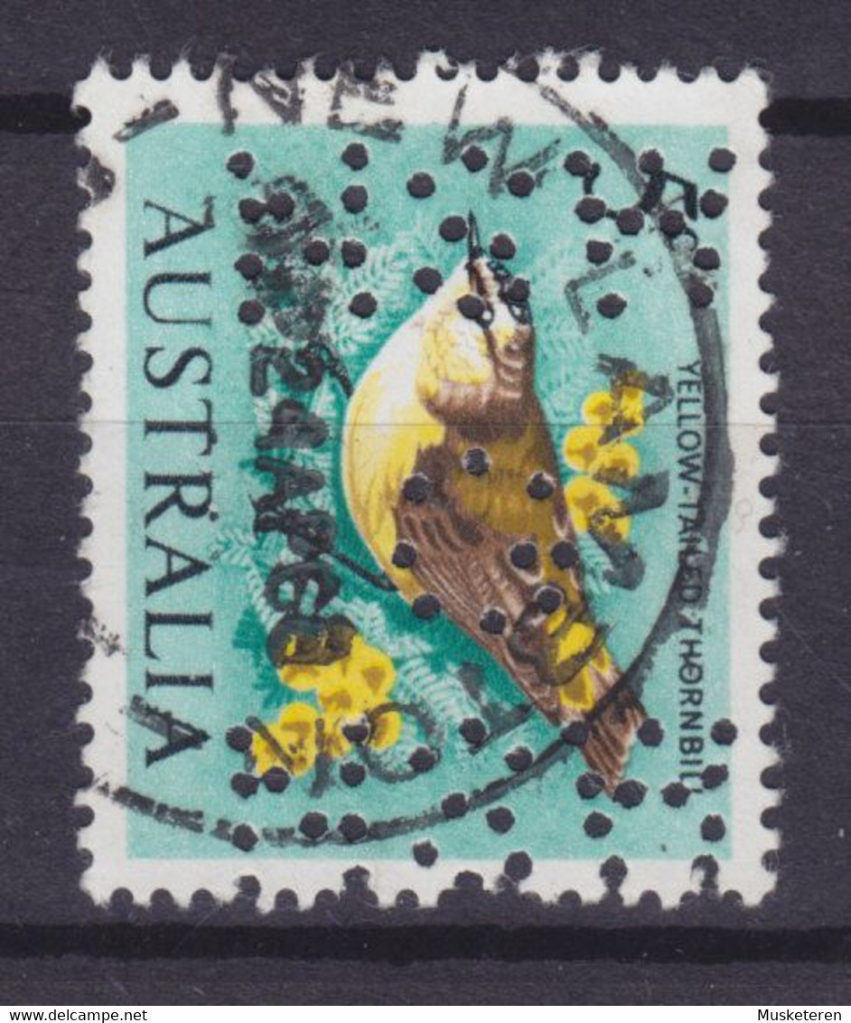 Australia Perfin Perforé Lochung 'G NSW G' 1966 Mi. 362, 5c. Bird Vogel Oiseau - Perforés