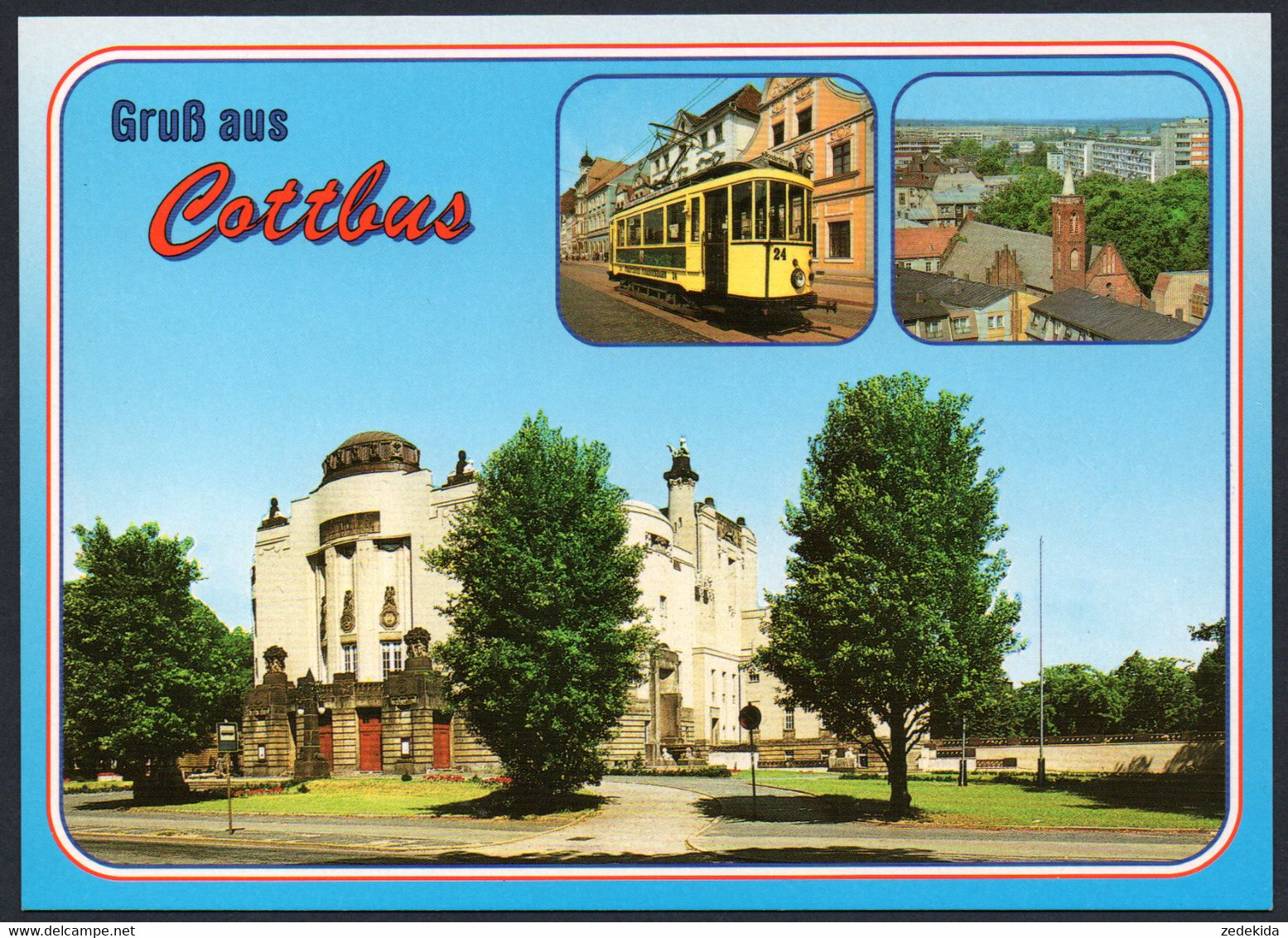 E5404 - TOP Cottbus Theater Straßenbahn - Bild Und Heimat Reichenbach Qualitätskarte - Cottbus