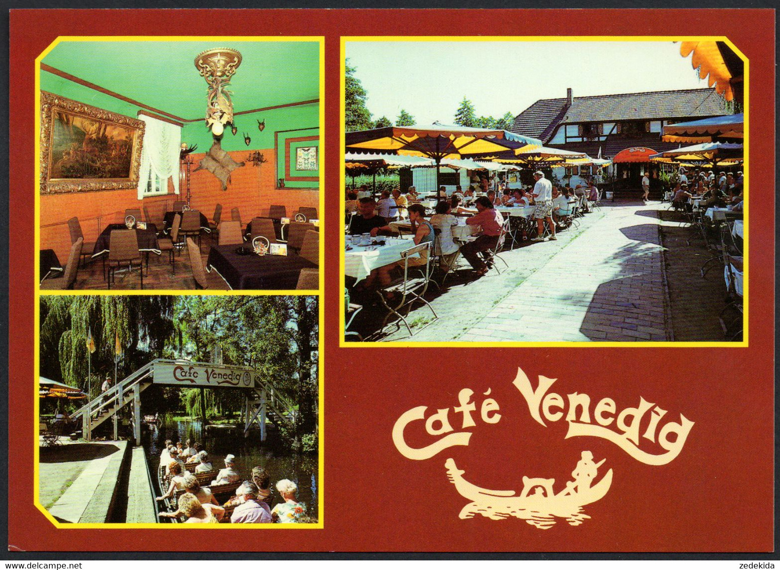 E5444 - TOP Lübbenau Spreewald Gaststätte Cafe Venedig - Bild Und Heimat Reichenbach Qualitätskarte - Luebbenau