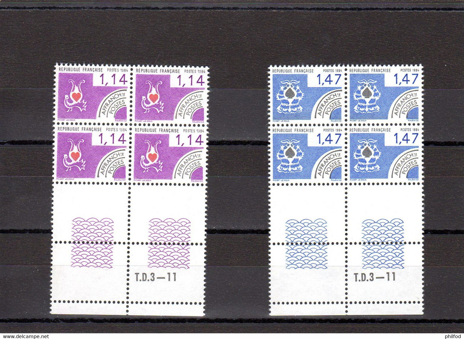 1984 - Bloc De 4 Timbres * 4 : N ° 182 à  185 - 1964-1988