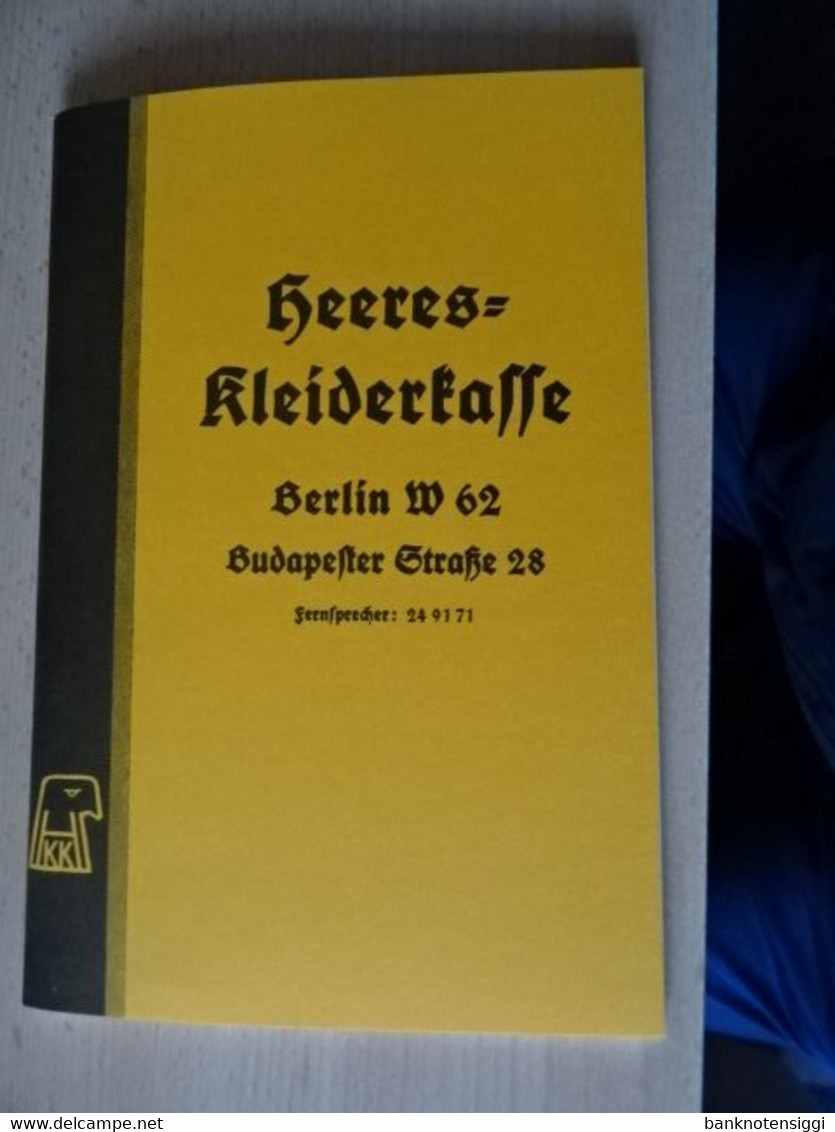 Preiskatalog "Heeres Kleiderkasse 1939 - Kataloge