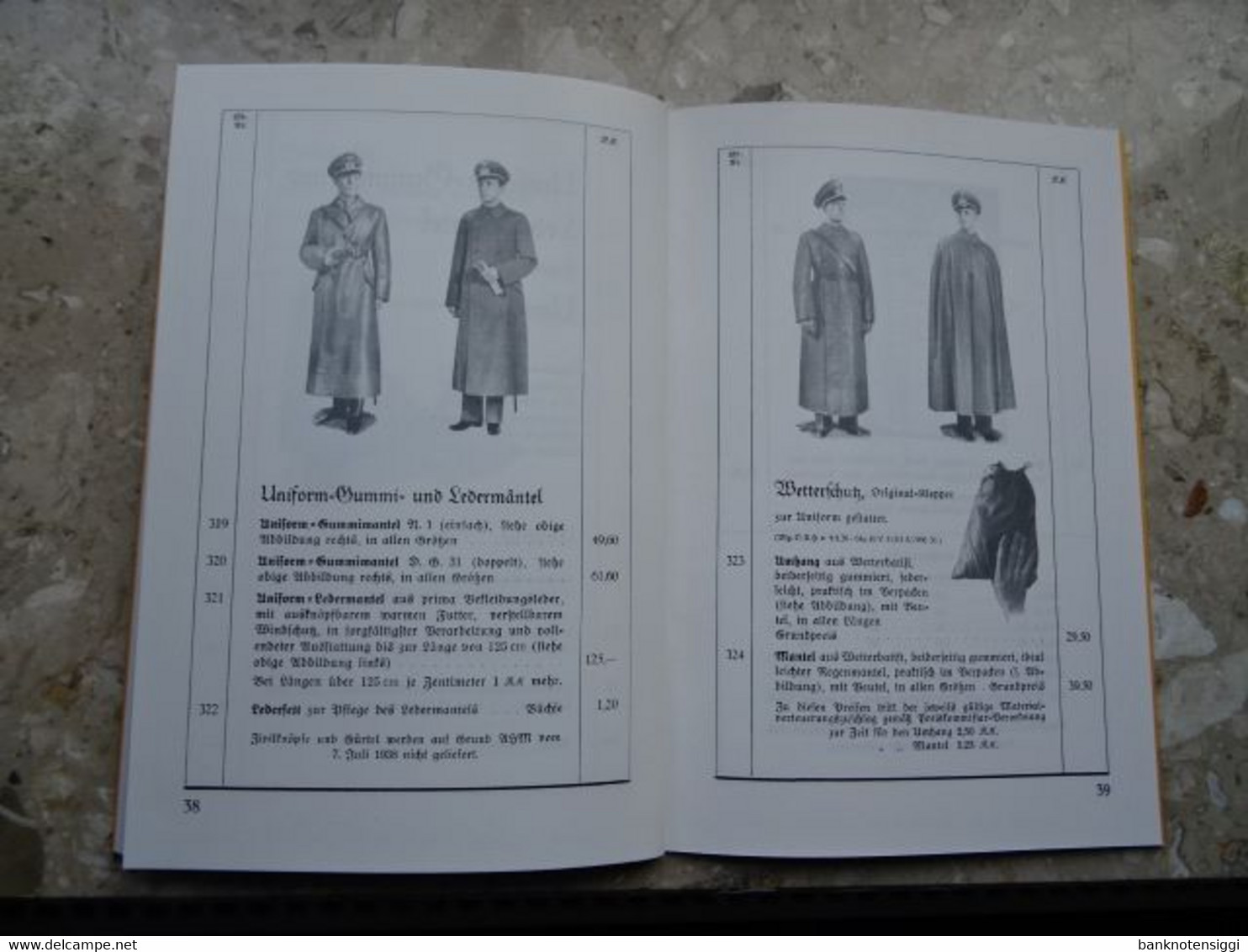 Preiskatalog "Heeres Kleiderkasse 1939