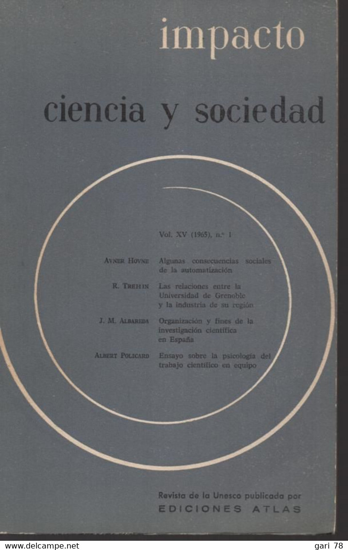 IMPACTO CIENCIA Y SOCIEDAD - Vol XV - 1965 - N° 1 - Publicación Trimestral - [4] Themes