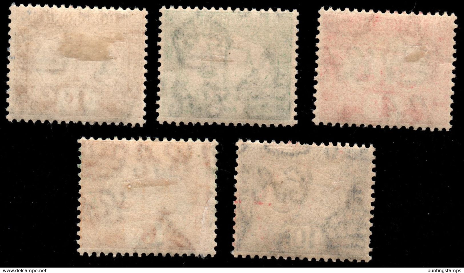 Hong Kong 1923 SGD1-D5 Postage Due Set Of 6  Lightly Hinged Mint - Strafport